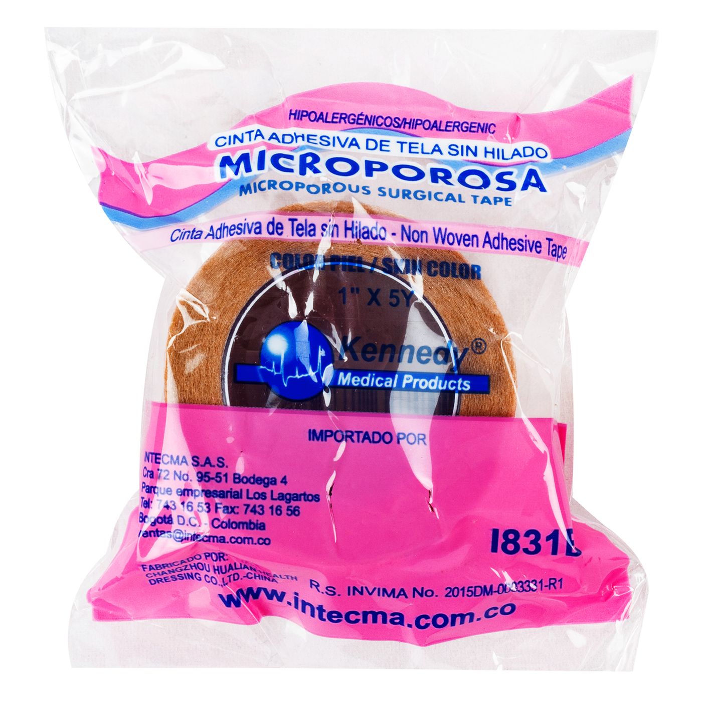 Cinta Microporosa Kennedy Adhesiva Piel 1 X 5 Yd Paquete X 1 Ud.