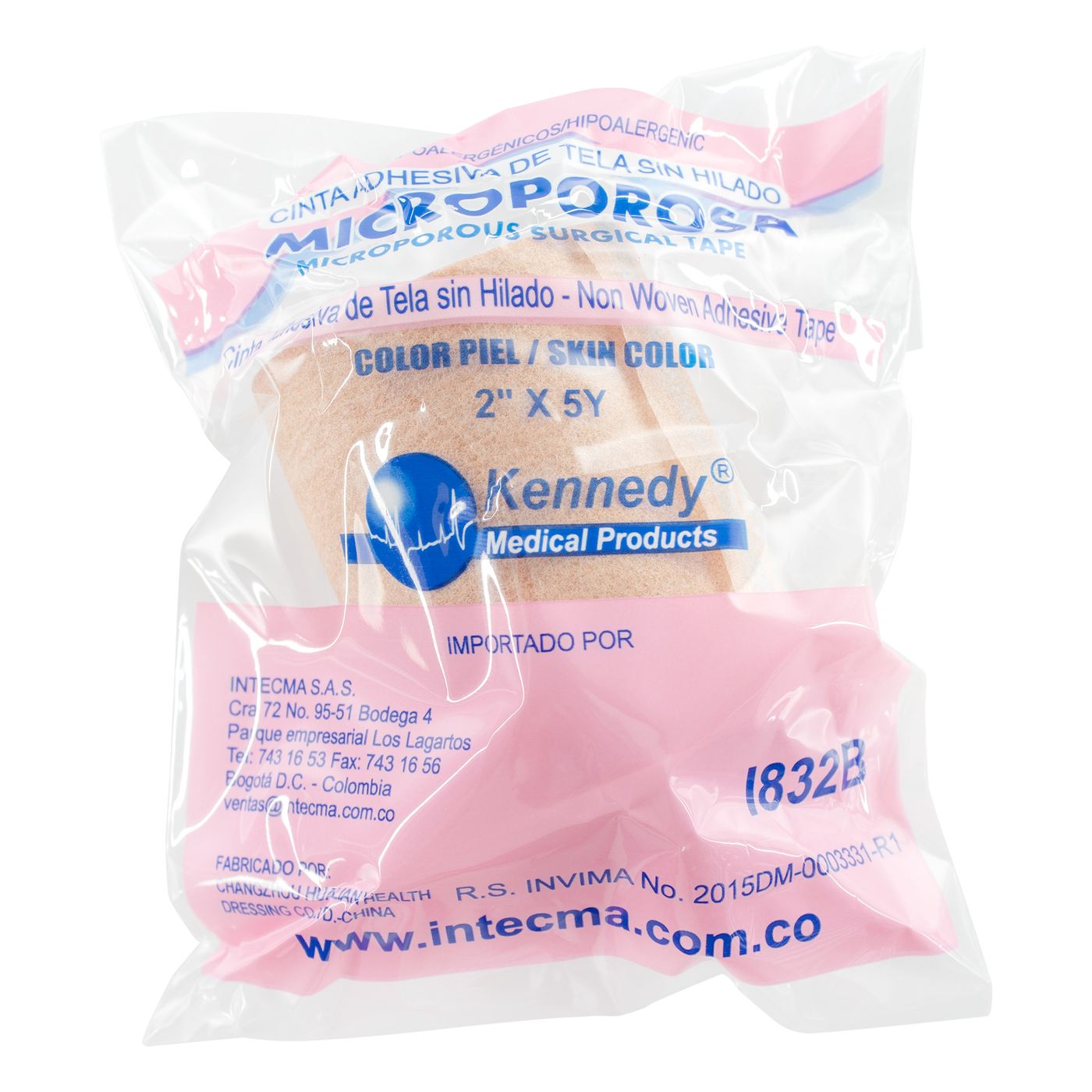 Cinta Microporosa Kennedy Adhesiva Piel 2 X 5 Yd Paquete X 1 Ud.