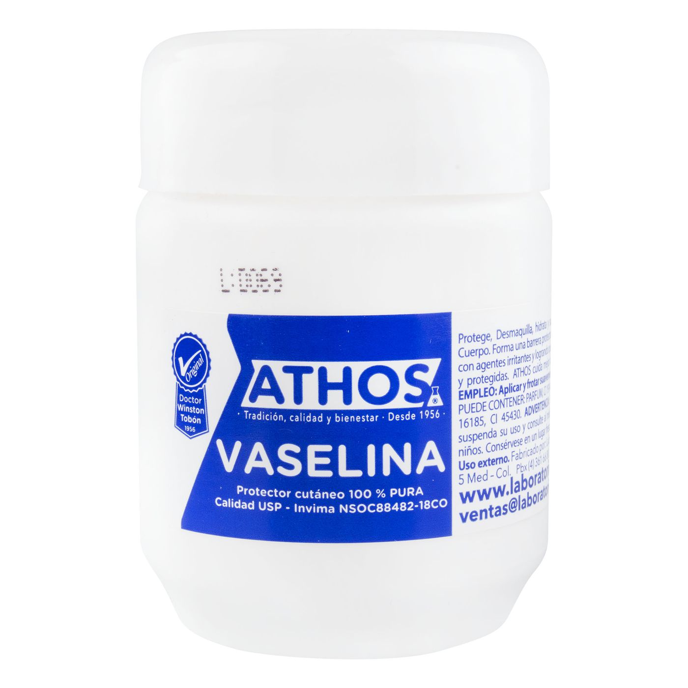 Vaselina Blanca Athos Frasco x 120 g