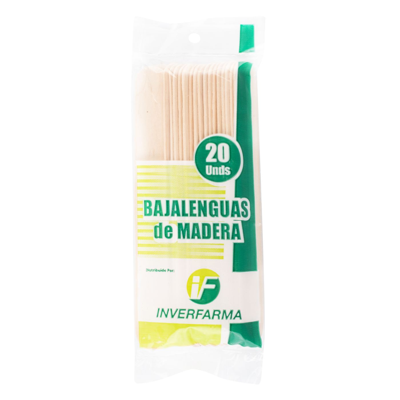 Bajalenguas De Madera Inverfarma Paquete X 20 Uds.