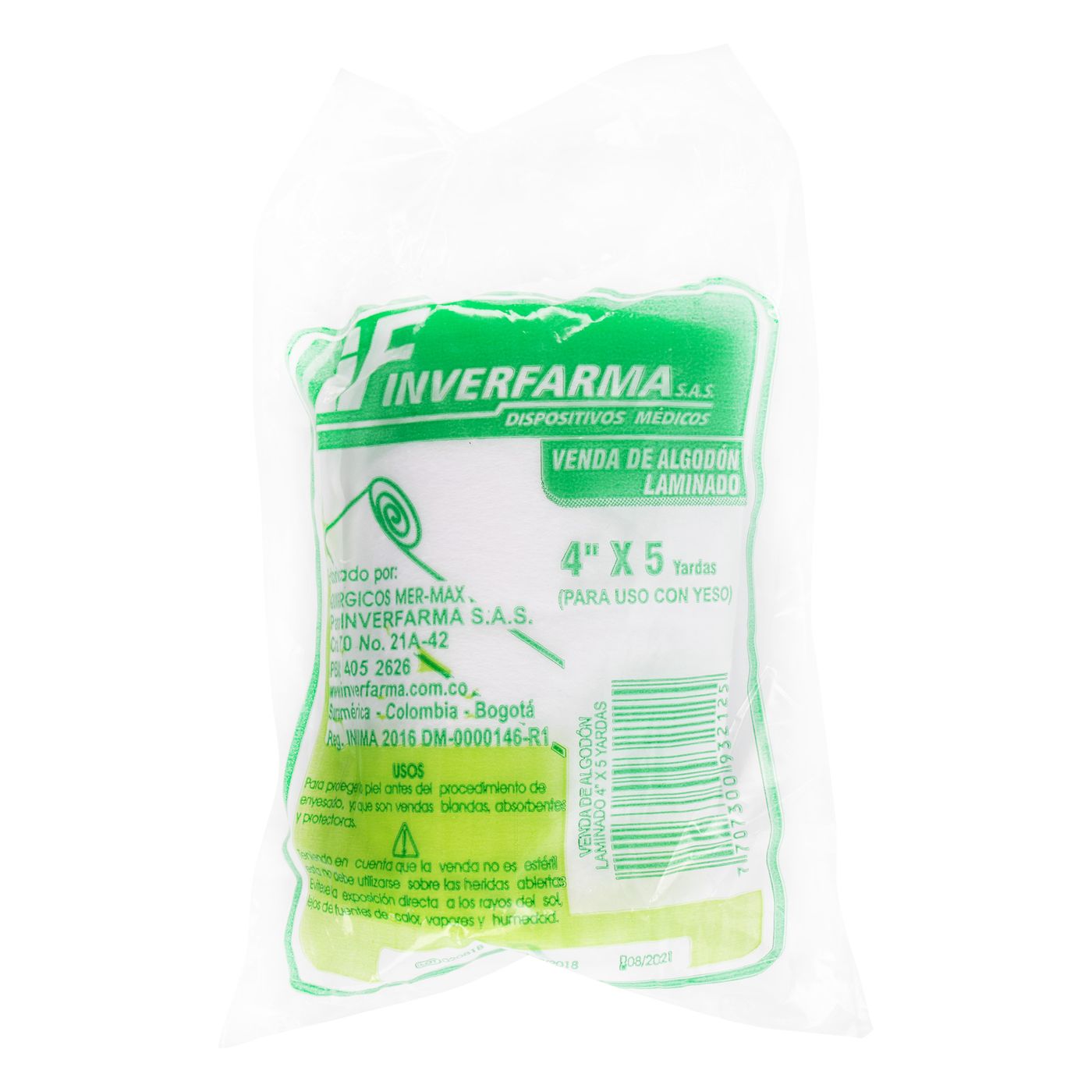 Venda de Algodón Laminado Inverfarma 4 x 5 Yd x 1 Ud