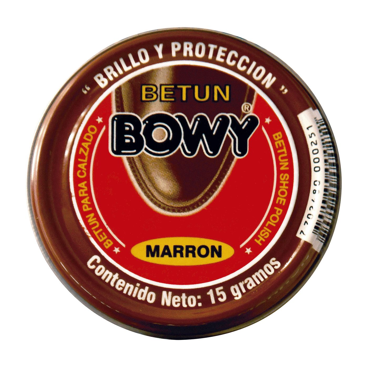 Betún en Pasta Bowy Marrón Lata x 15 g