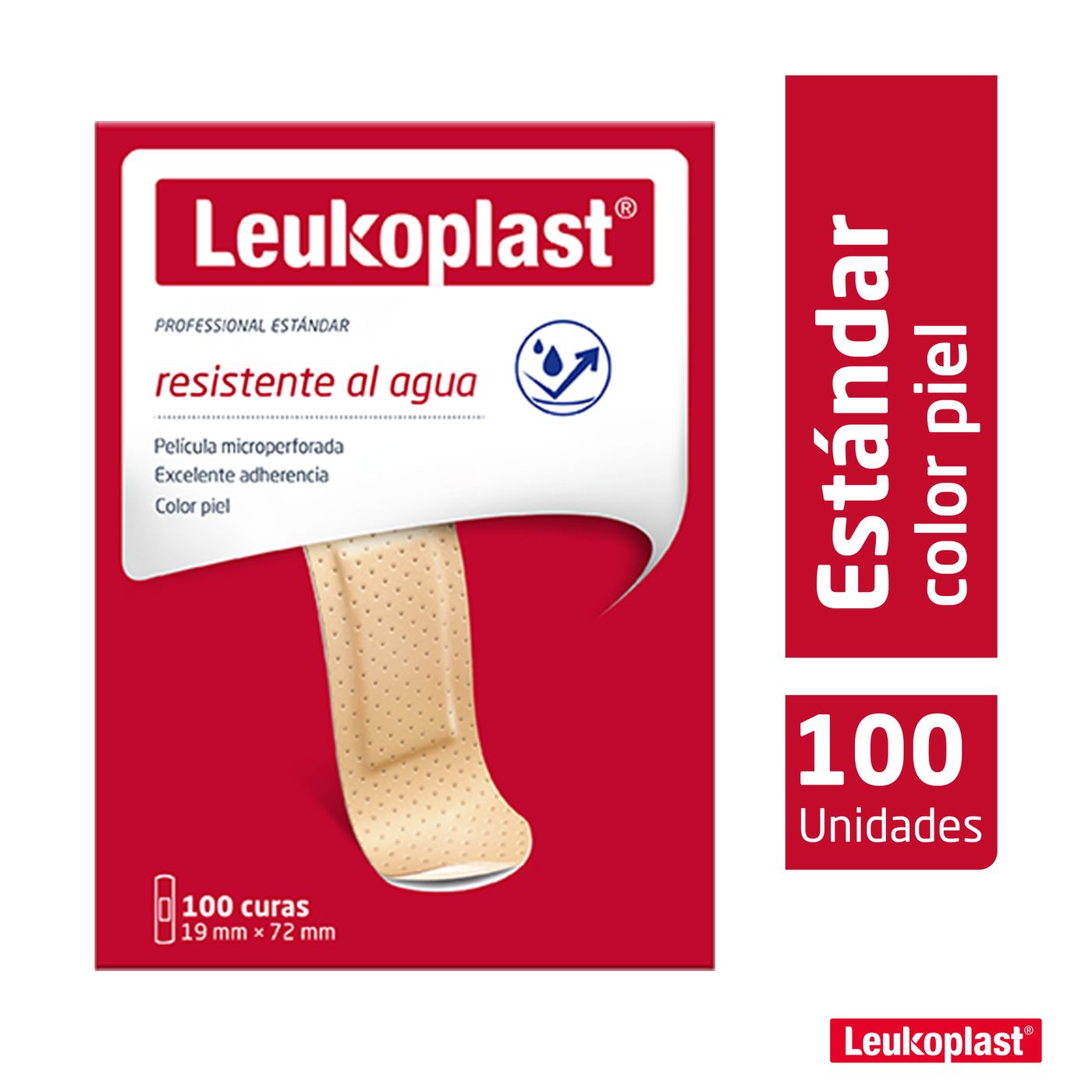 Curas Leukoplast Resistentes Al Agua Piel 19 mm x 72 mm BSN Medical Caja x 100 Uds