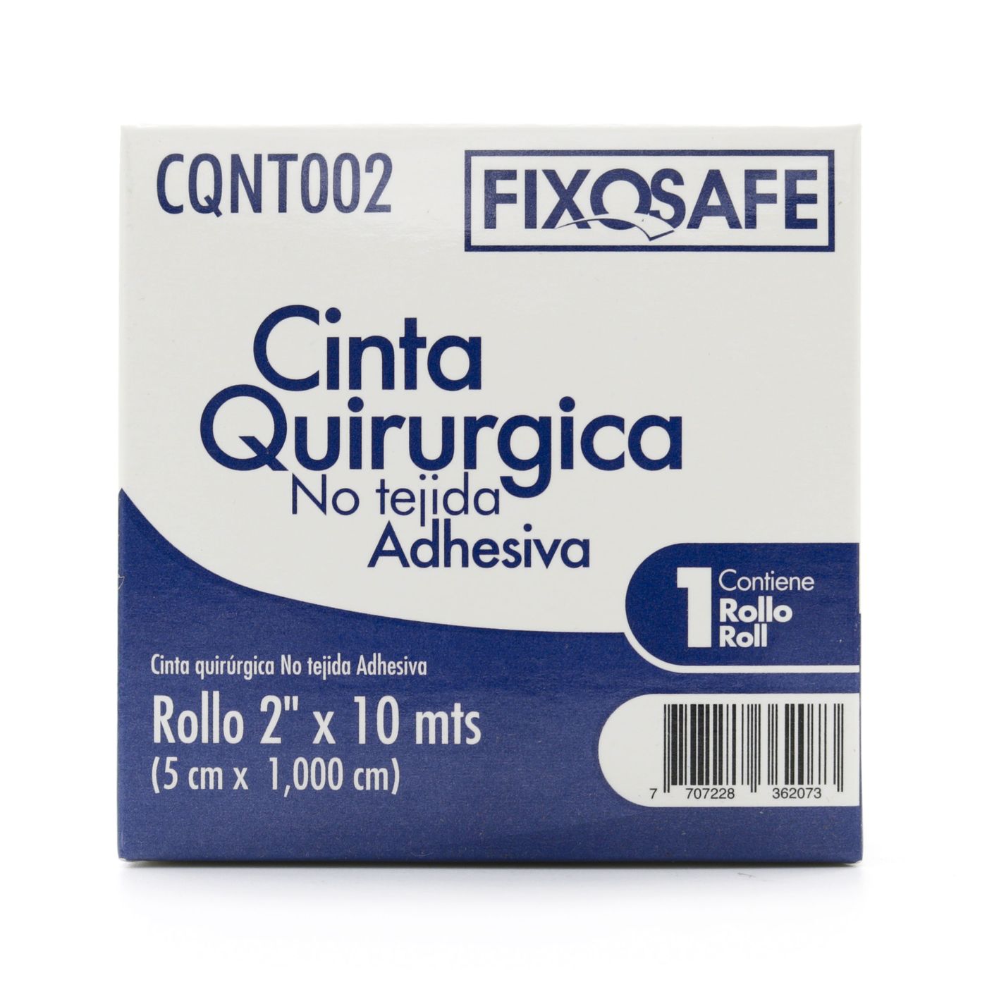 Cinta Quirúrgica Fixosafe Adhesiva No Tejida 5 Cm X 1000 Cm Caja X 1 Rollo.