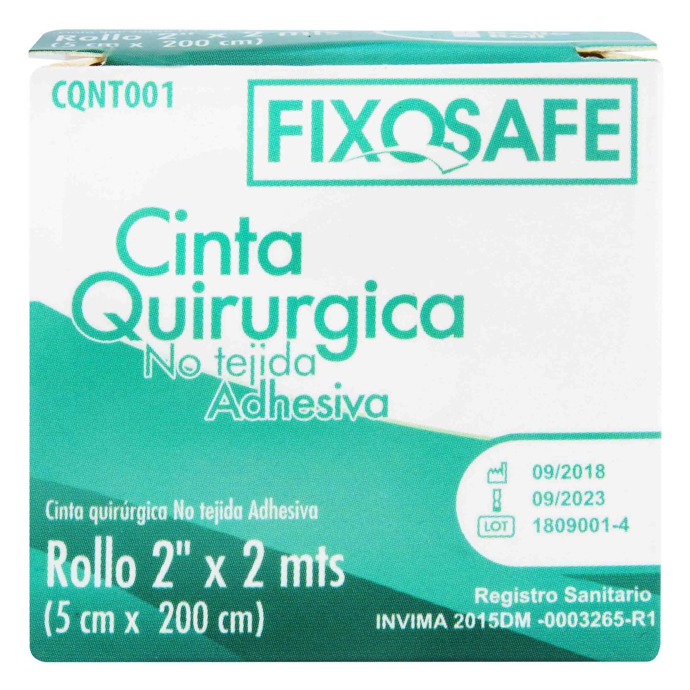 Cinta Quirúrgica Fixosafe Adhesiva No Tejida 5 Cm X 200 Cm Caja X 1 Rollo.