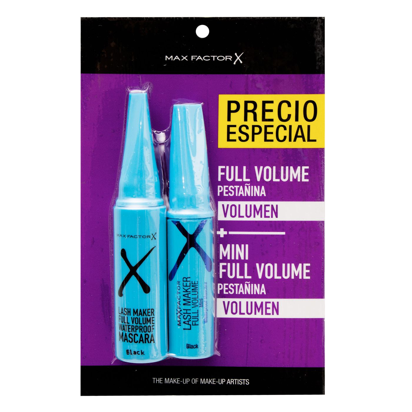 Pestañina Max Factor Lash Maker Full Volume Black Waterproof x 1 Ud + Pestañina Mini Max Factor Lash Maker Full Volume Black x 1 Ud Precio Especial.