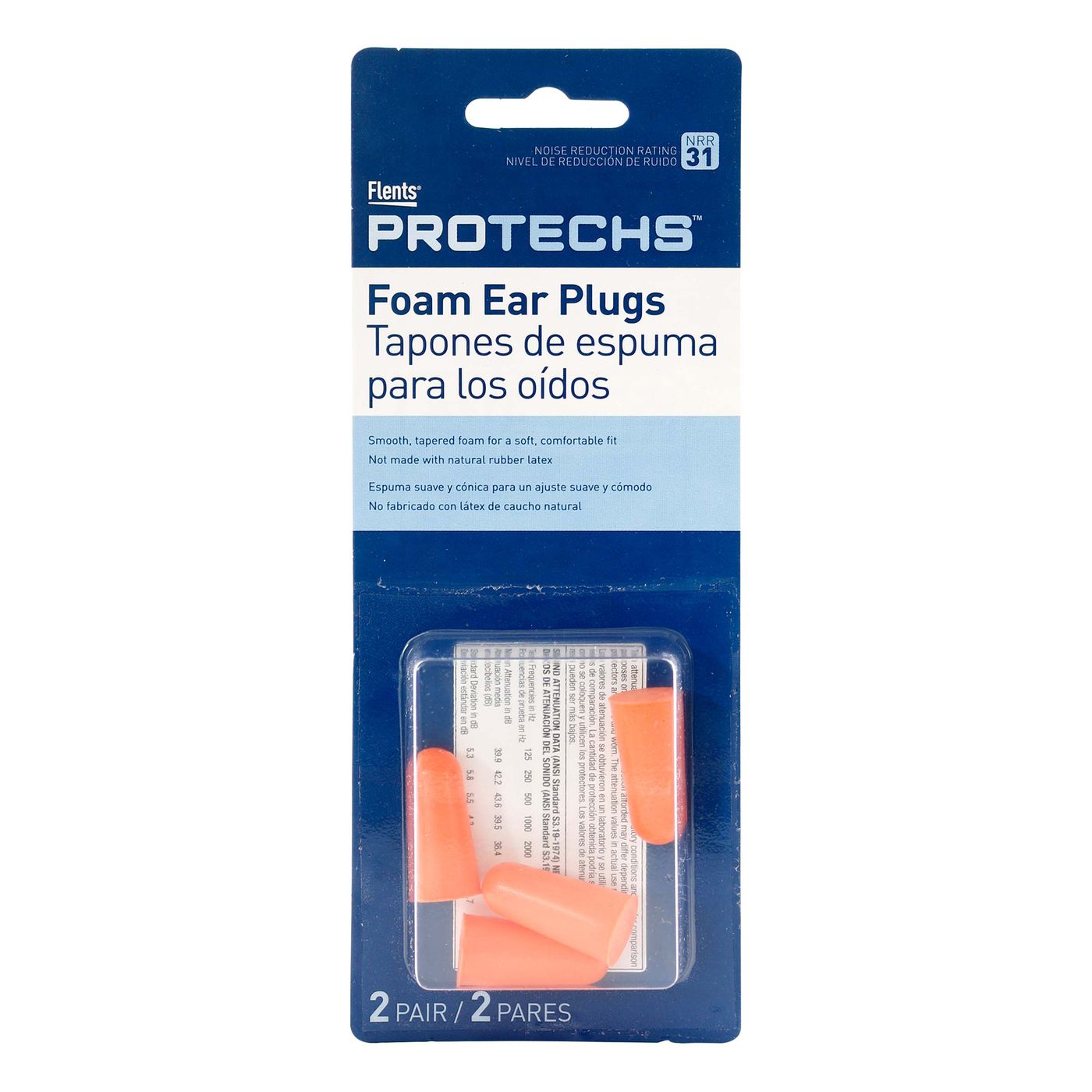 Tapones Para Oídos Acu Life Con Espuma Blister X 2 Pares.