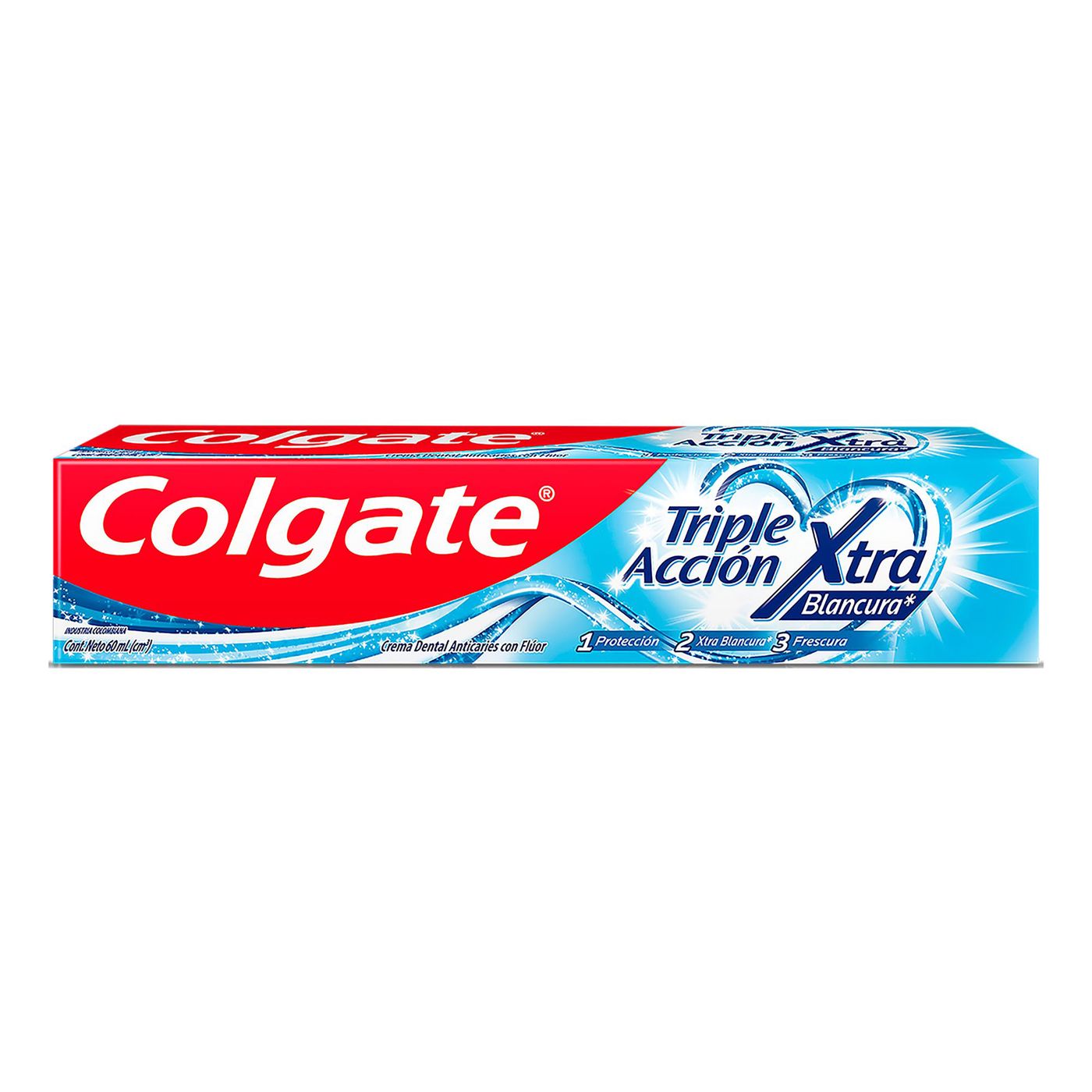 Crema Dental Colgate Triple Acción xtra Blancura Caja x 60 mL.