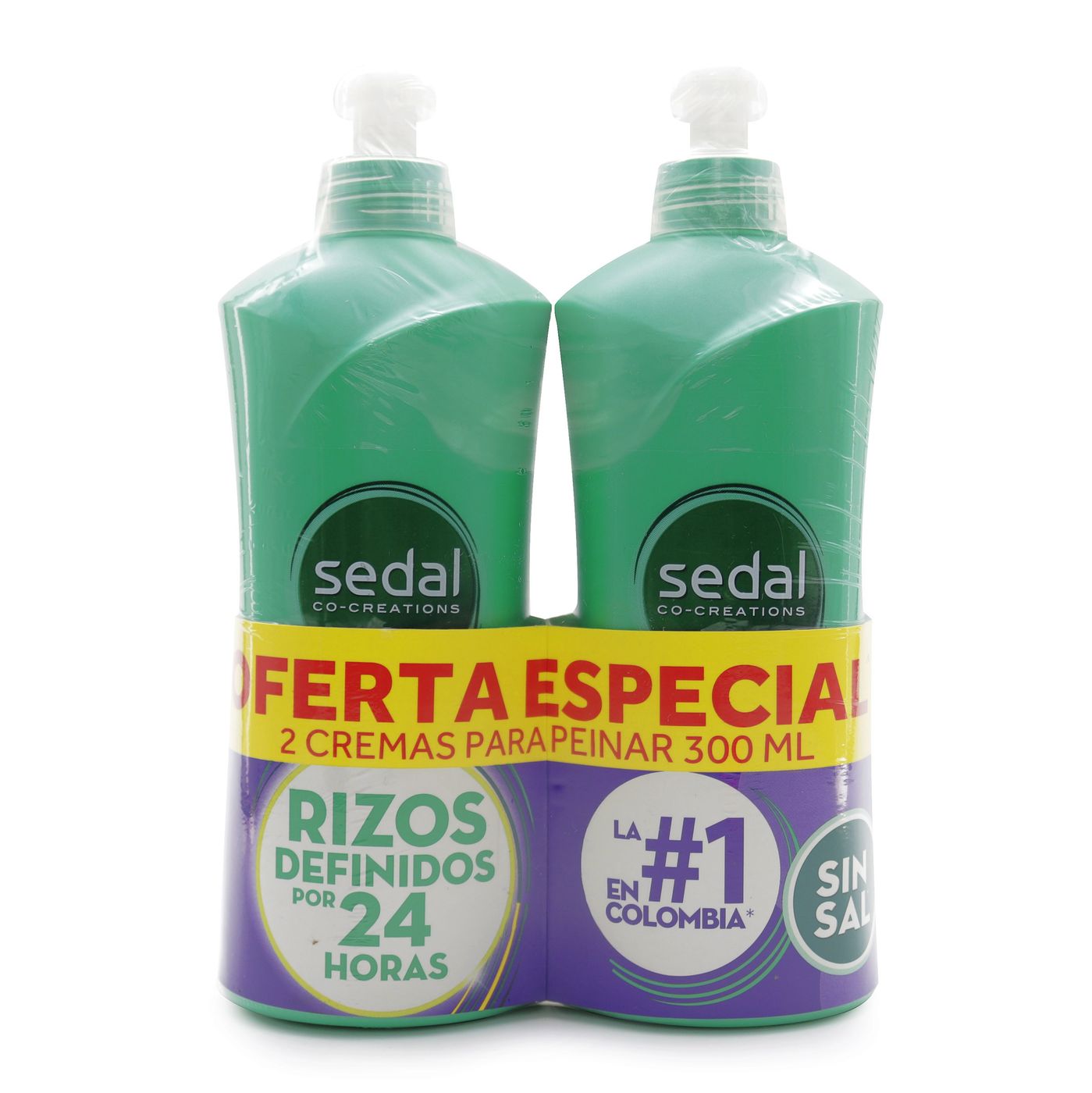 Crema Para Peinar Sedal Rizos Definidos Frasco X 300 Ml X 2 Uds Oferta Especial.