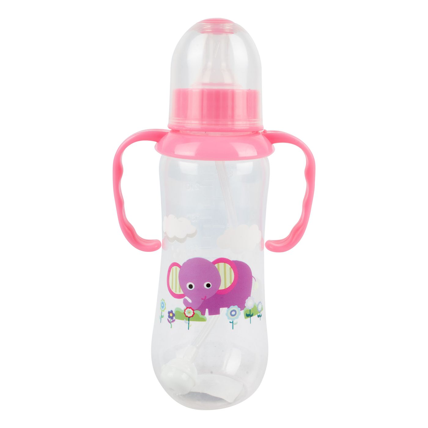 Biberón D Cristal con Manijas Válvula Antirreflujo x 8 Oz.