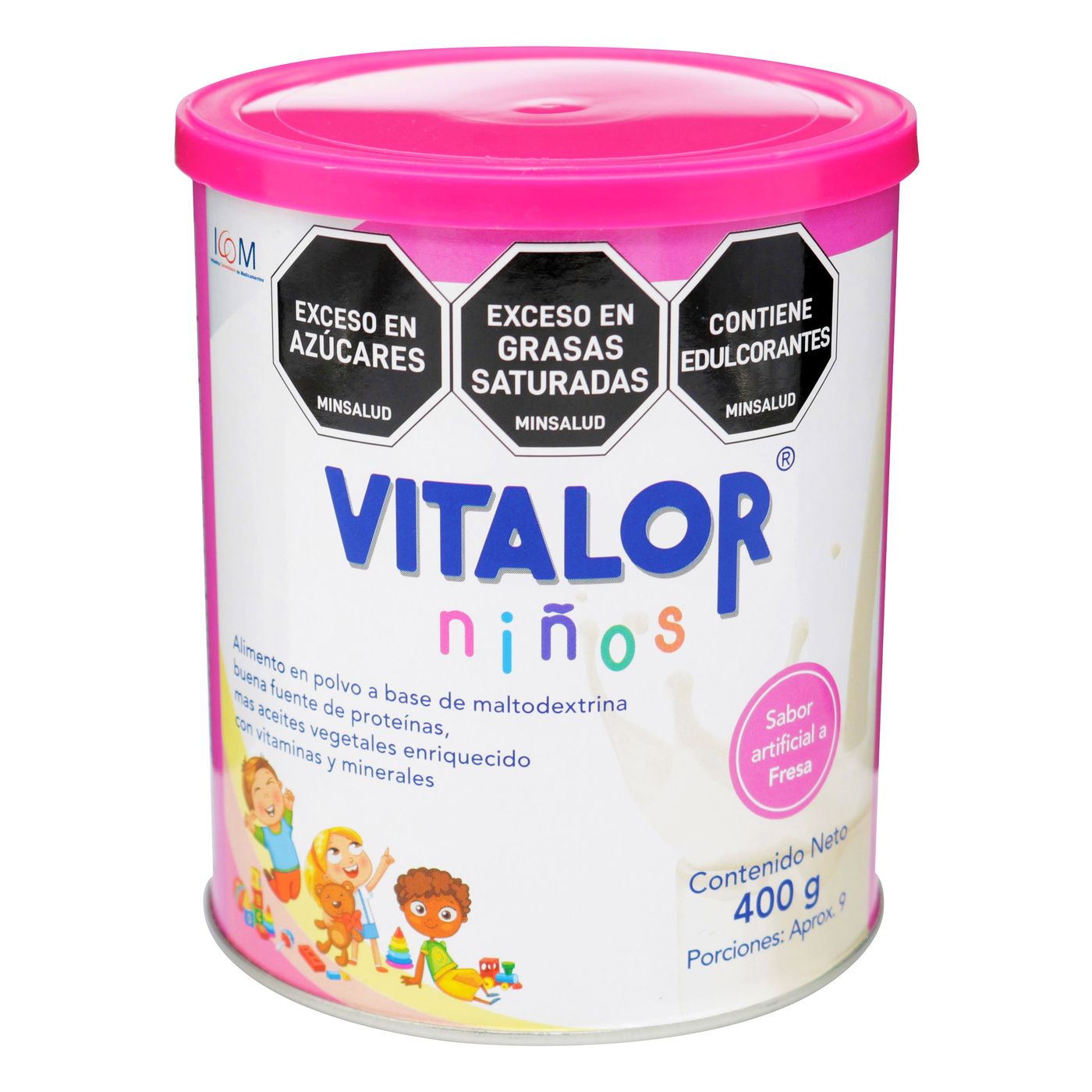 Alimento Icom Vitalor Niños Fresa Polvo Tarro x 400 g