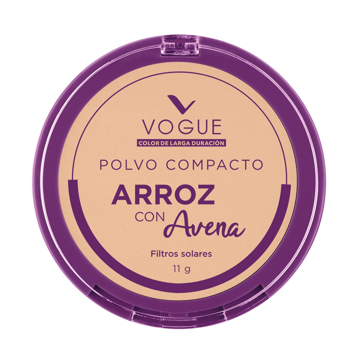 Polvo Compacto Vogue Arroz con Avena Vainilla Frasco x 11 g.