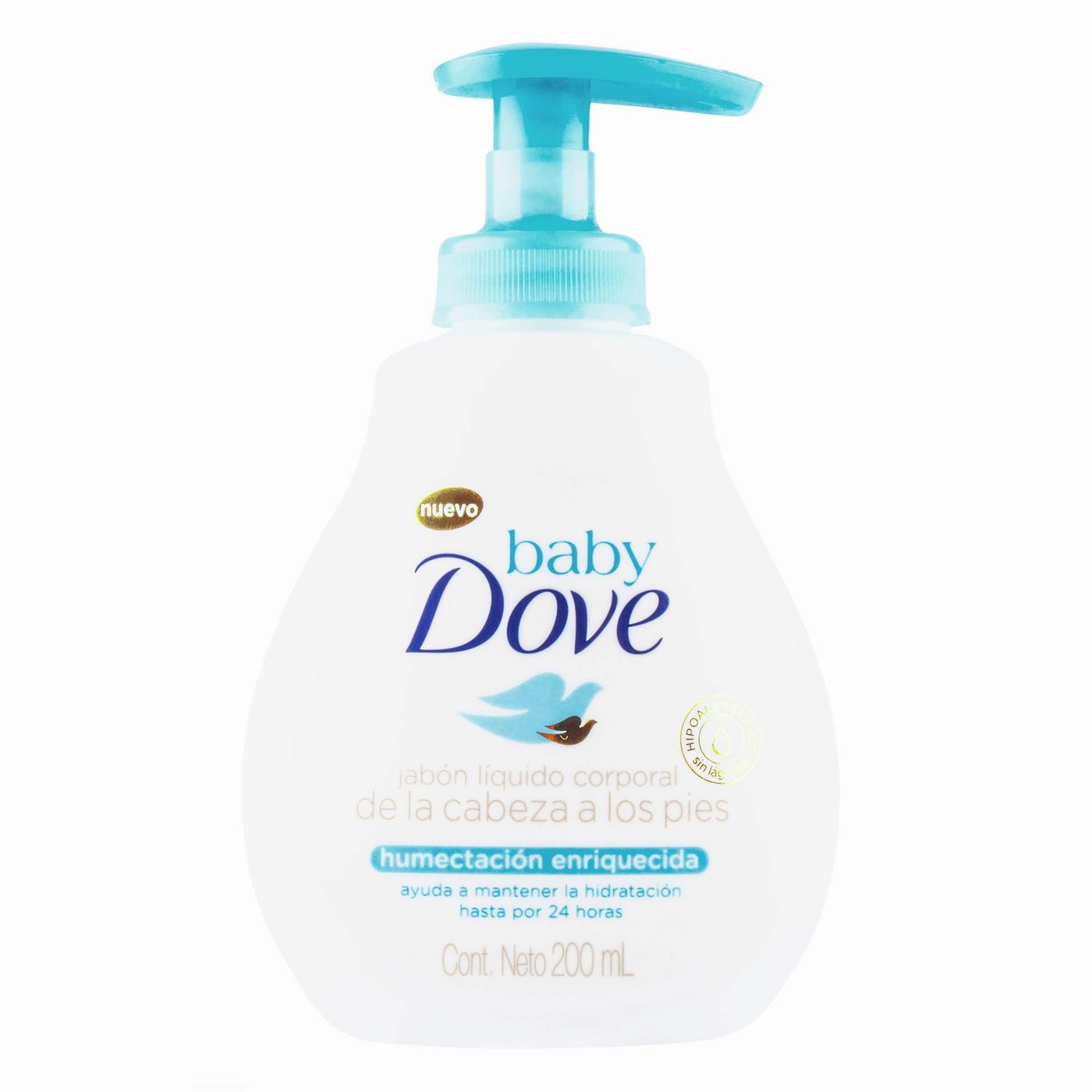 Jabón Líquido Dove Baby Humectación Enriquecida Frasco x 200 mL.
