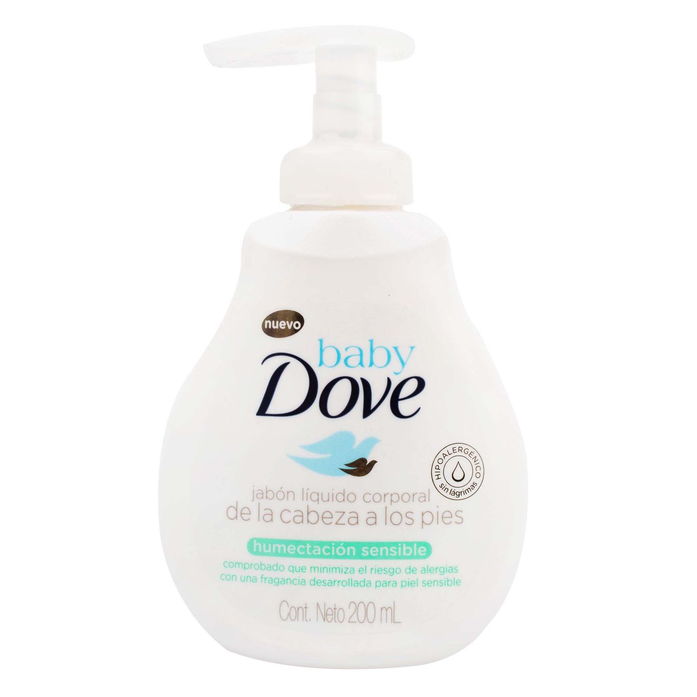 Jabón Líquido Dove Baby Humectación Sensible Frasco x 200 mL.