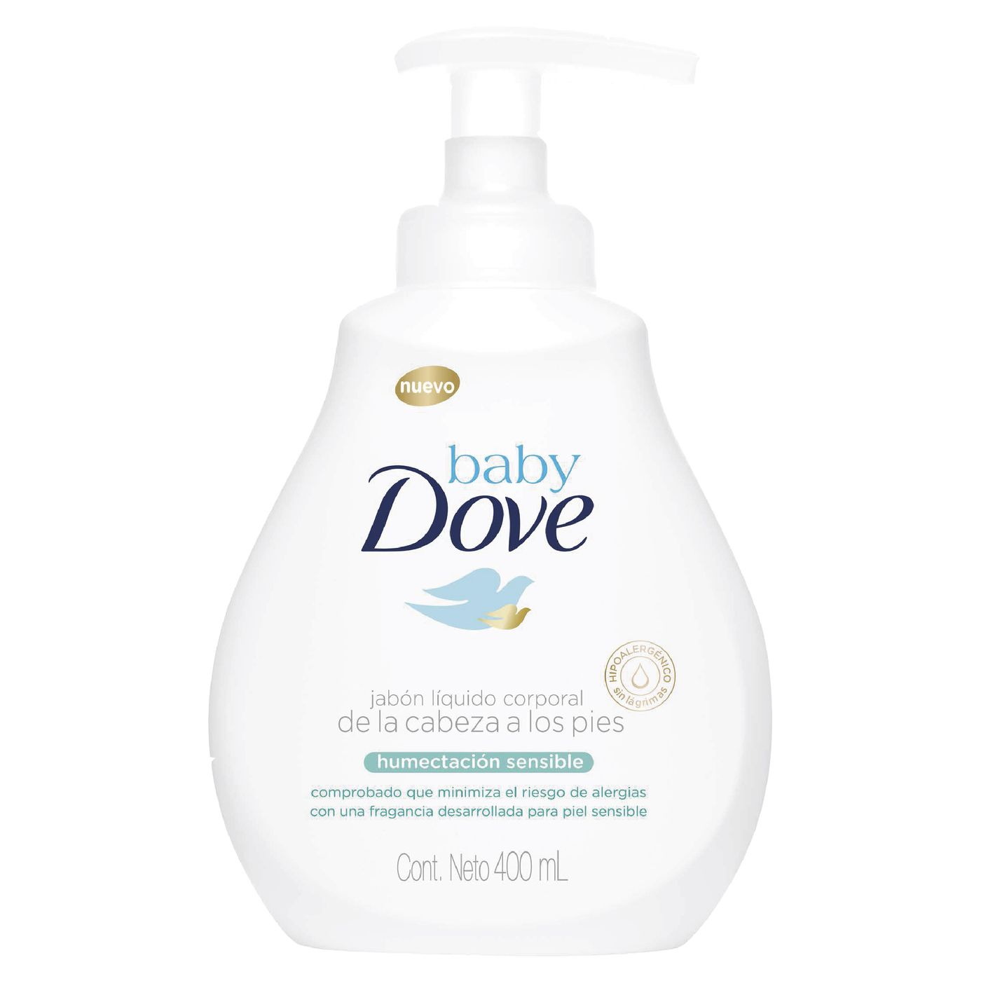 Jabón Líquido Dove Baby Humectación Sensible Frasco X 400 Ml.
