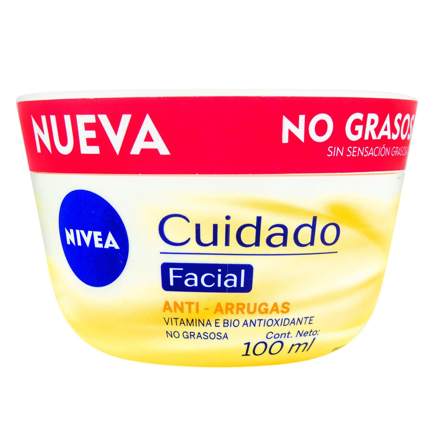 Crema Facial Nivea Cuidado Anti-Arrugas Frasco x 100 mL.