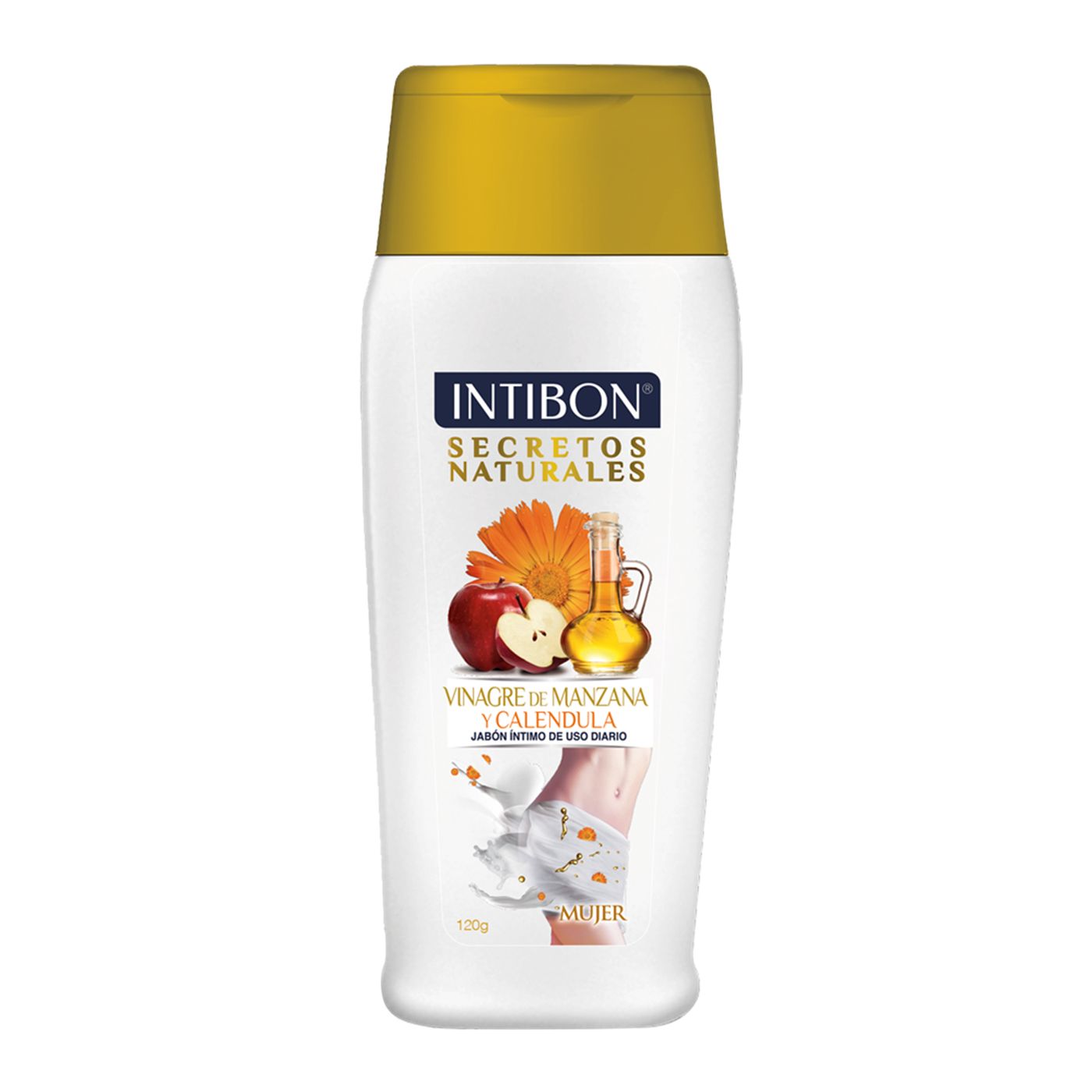 Jabón Líquido Íntimo Intibon Mujer Vinagre de Manzana y Caléndula Frasco x 120 g
