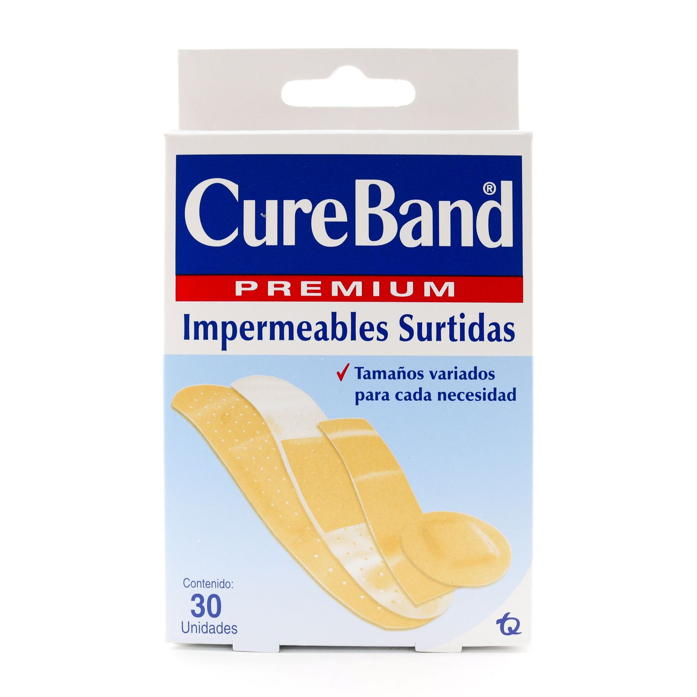 Curas Cure Band Premium Impermeables Surtidas Caja x 30 Uds
