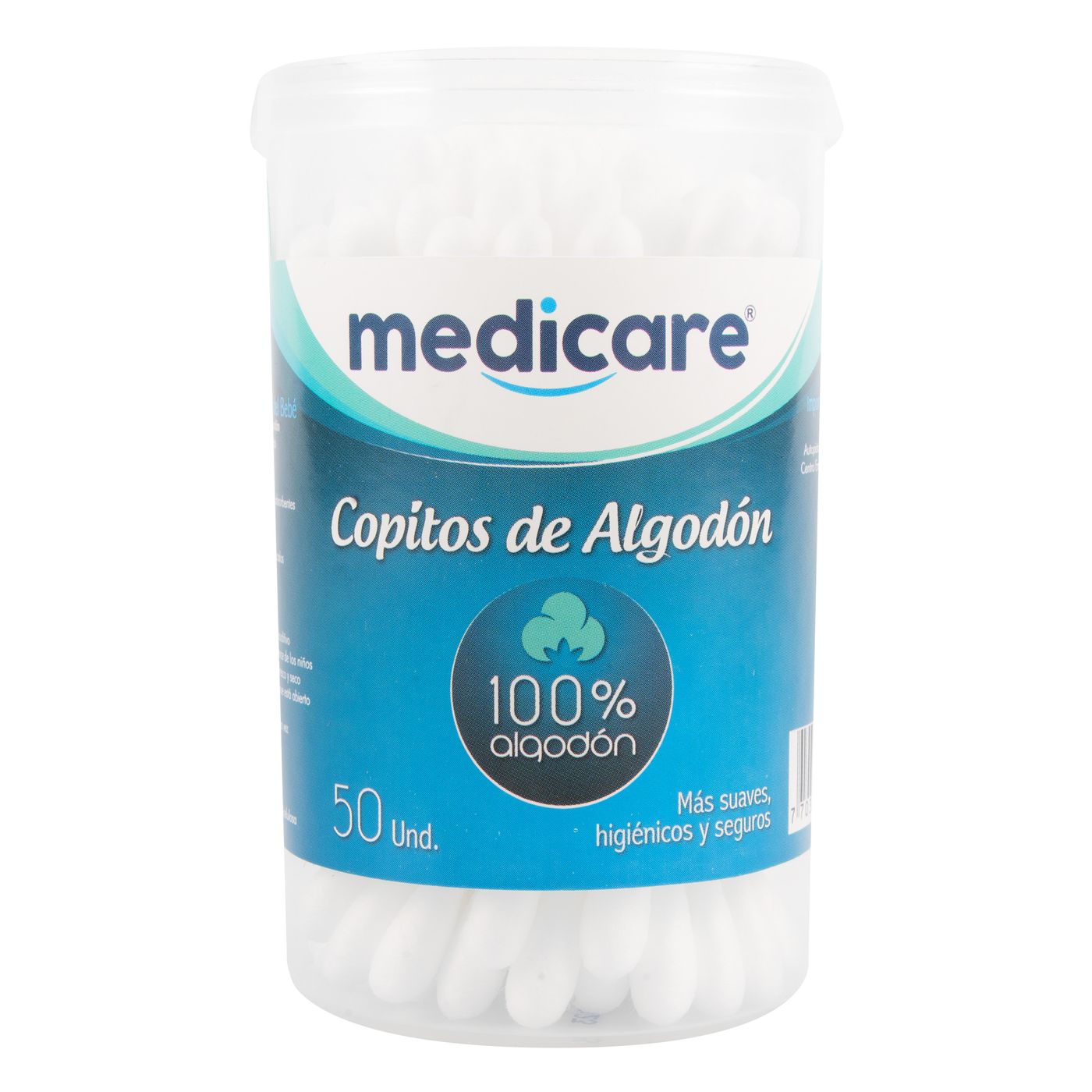 Copitos de Algodón Medicare Frasco x 50 Uds.