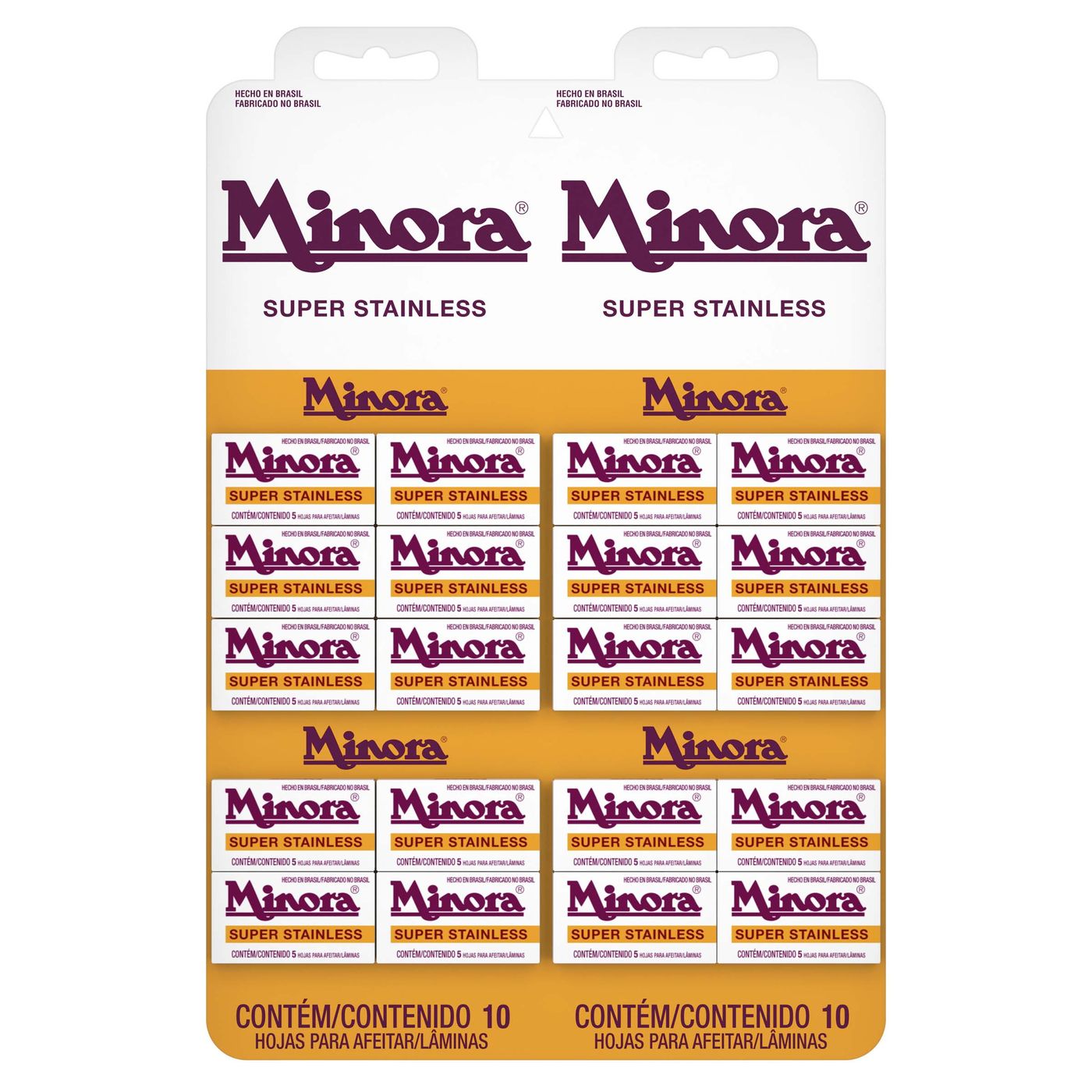 Hojas para Afeitar Minora Blister x 20 Cajas x 5 Uds