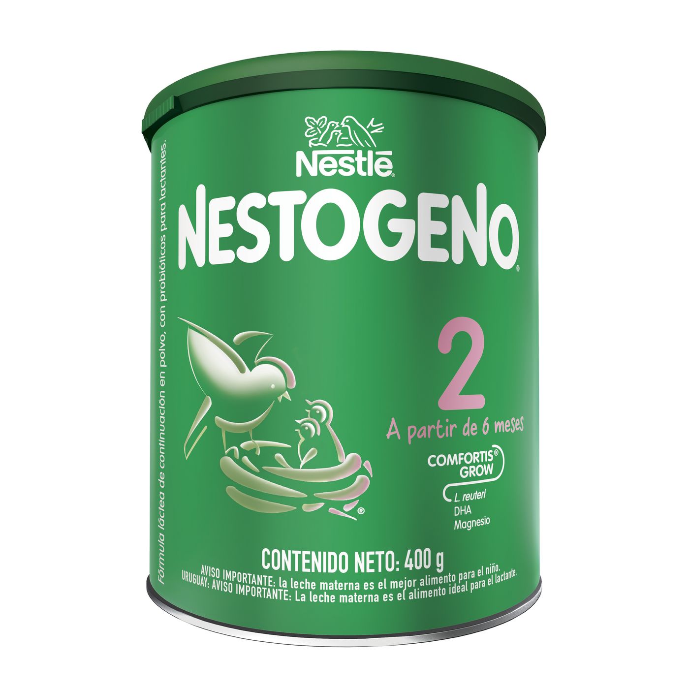 Fórmula Láctea Nestogeno 2 Nestlé 6 Meses Polvo Tarro x 400 g