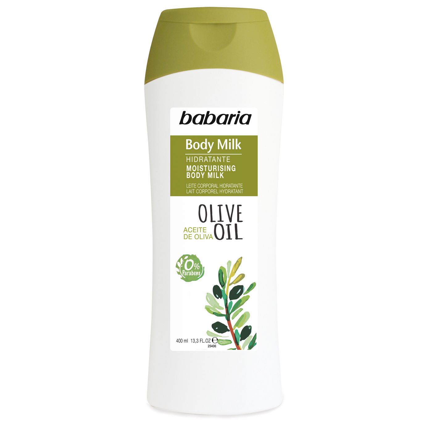 Leche Corporal Babaria Aceite Oliva Frasco X 400 Ml.