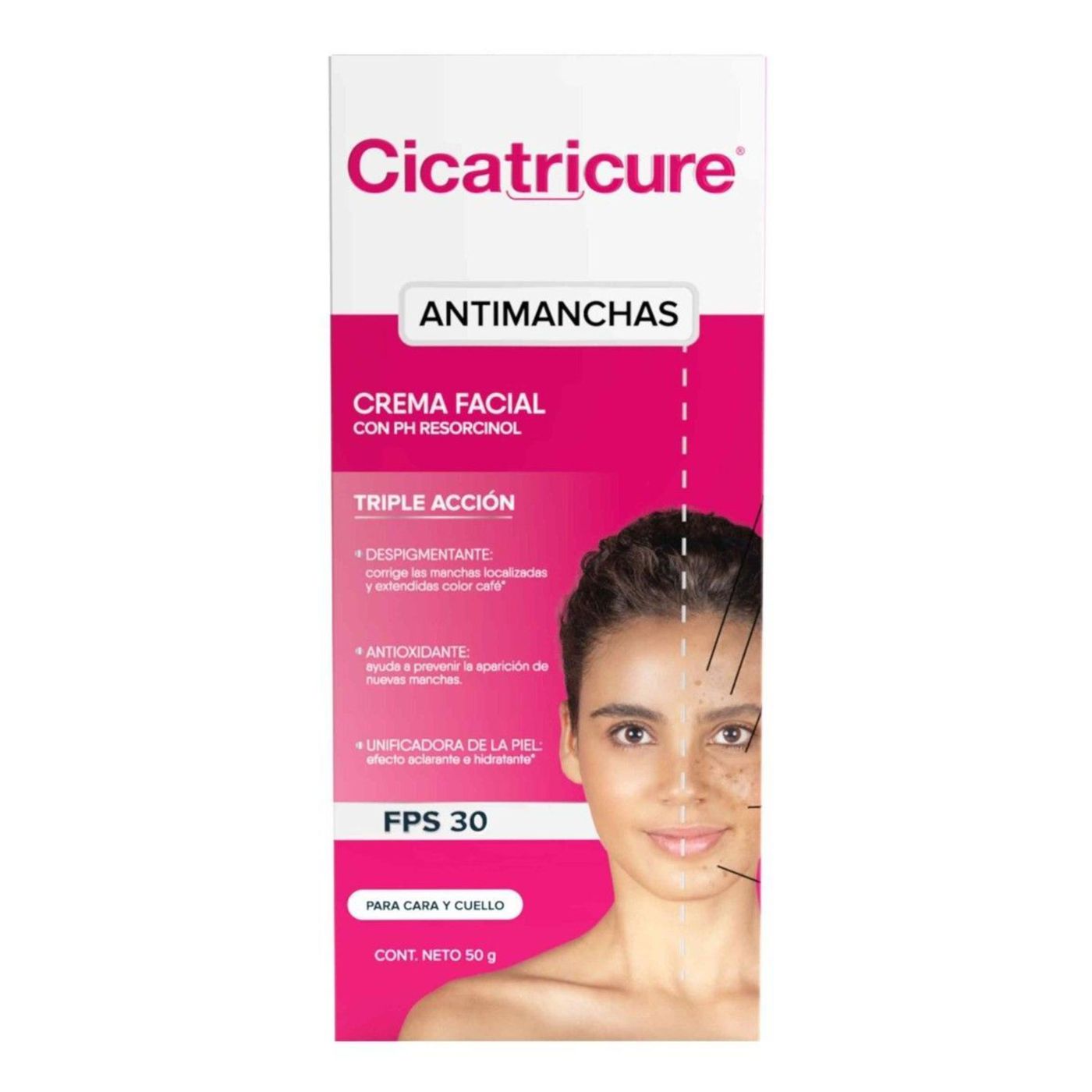Crema Facial Cicatricure Anti-Manchas Día FPS 30 Spray x 50 g