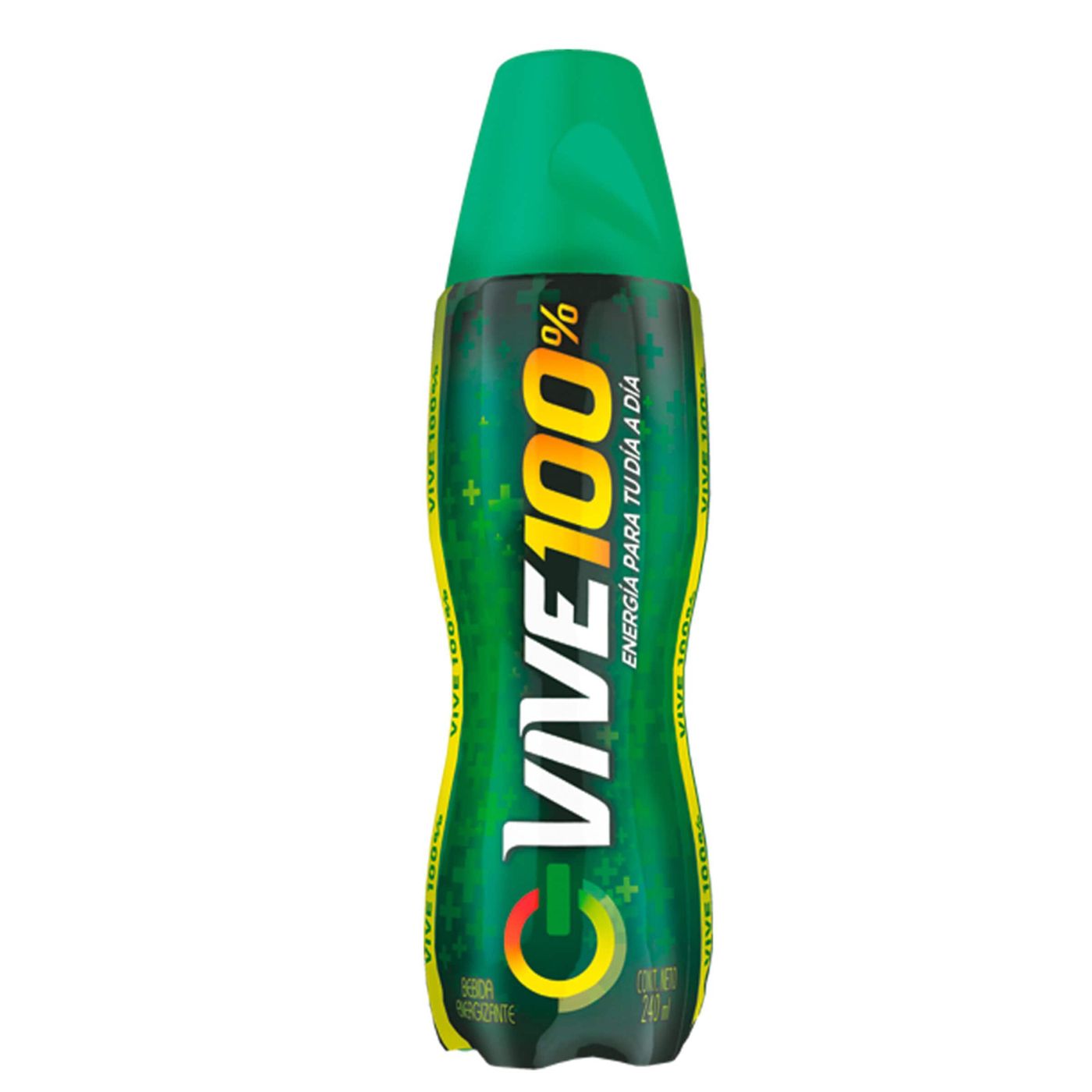 Bebida Energizante Vive 100% Botella x 240 mL Empaque x 6 Uds