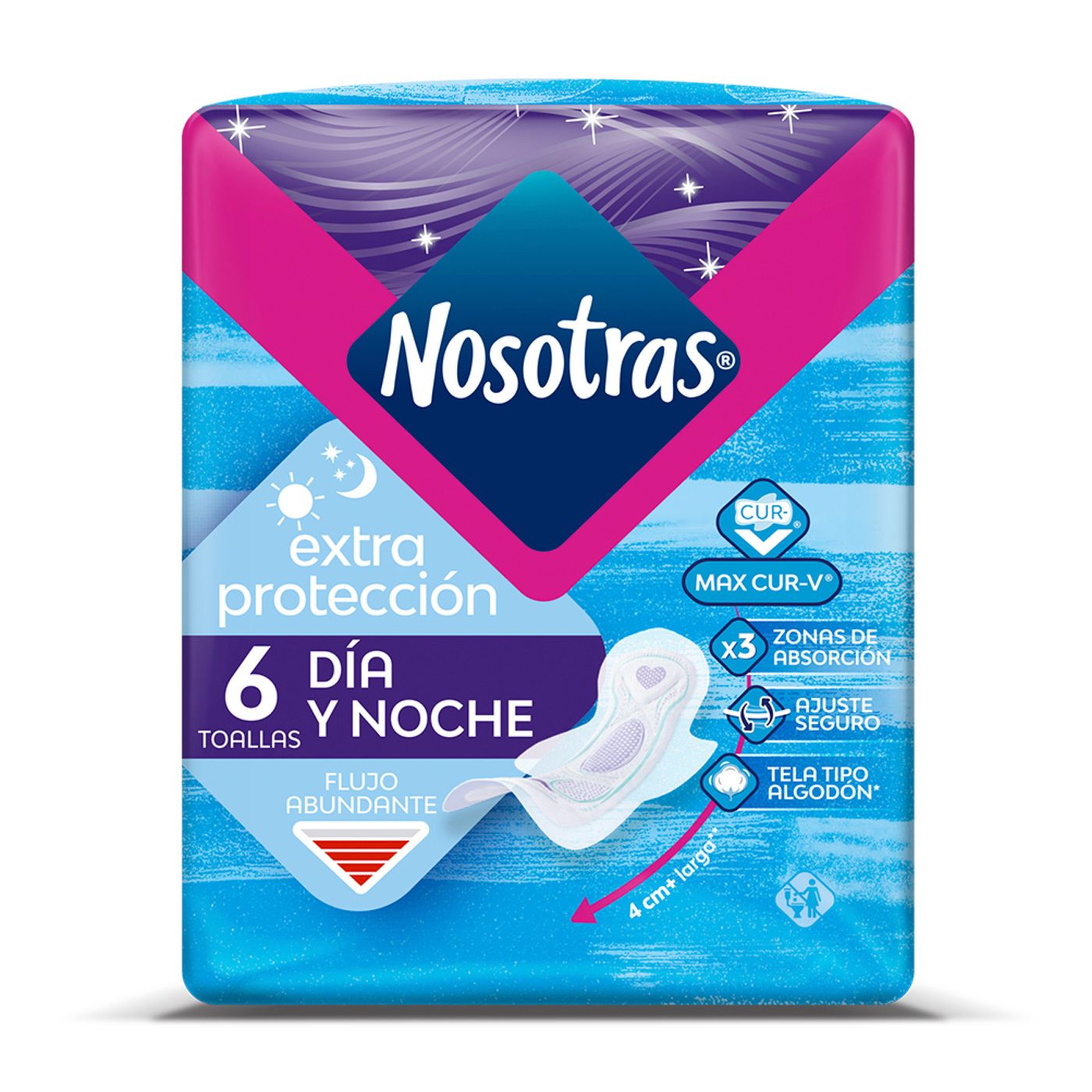 Toallas Higiénicas Nosotras Extra Protección Paquete X 6 Uds.