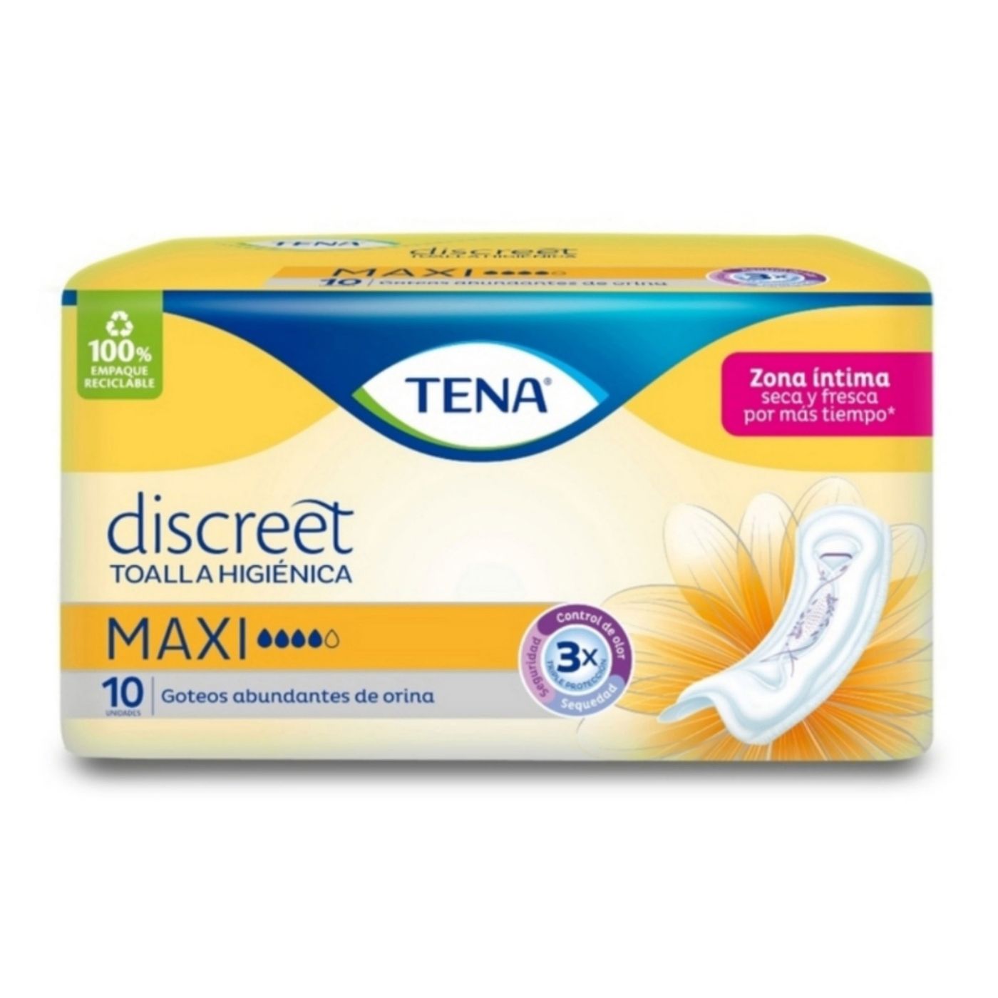 Toallas Higiénicas Tena Mujer Maxi Paquete X 10 Uds.