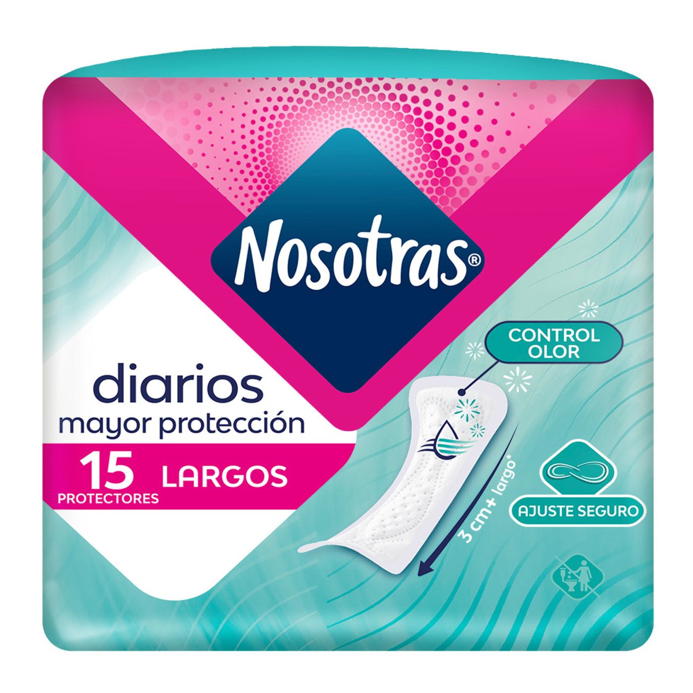 Protectores Nosotras Diarios Largos Paquete X 15 Uds.