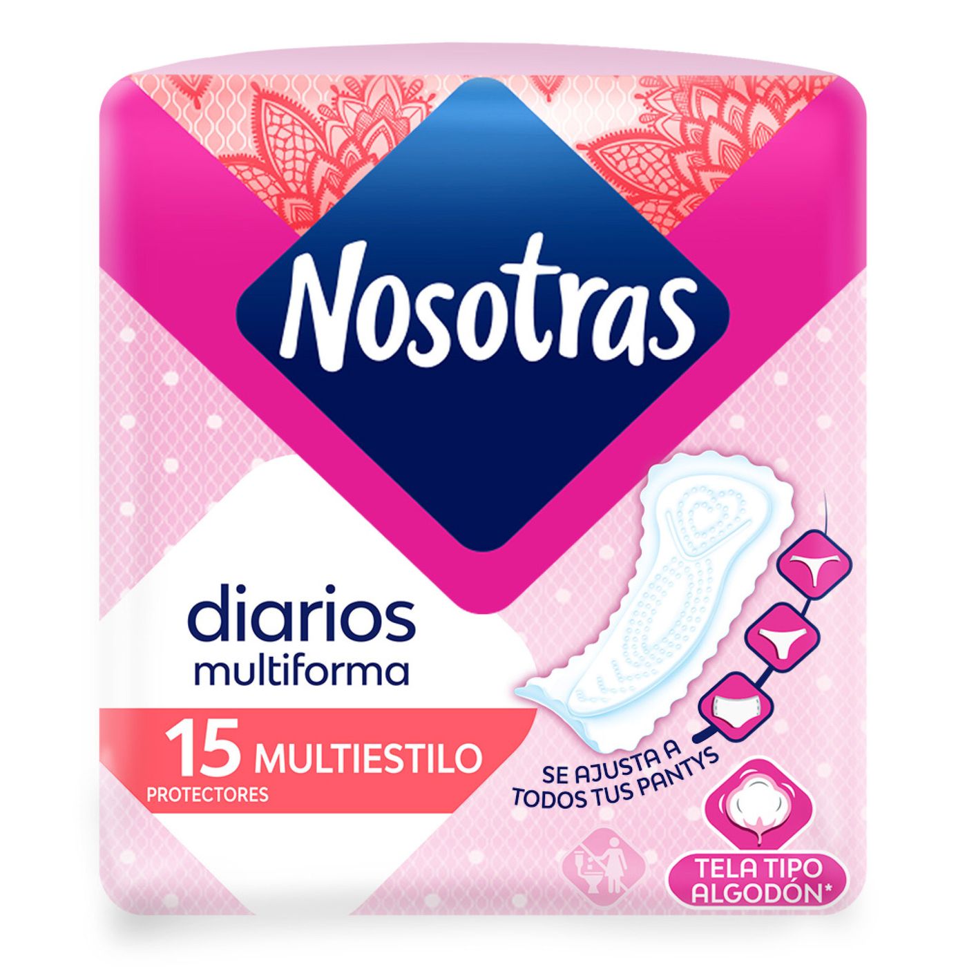 Protectores Nosotras Diarios Multiestilo Paquete X 15 Uds.