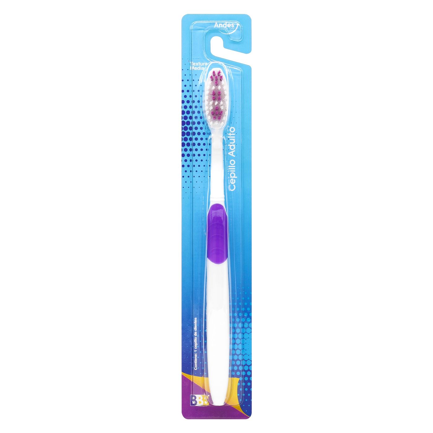 Cepillo Dental Andes Adulto Media Blister X 1 Ud.
