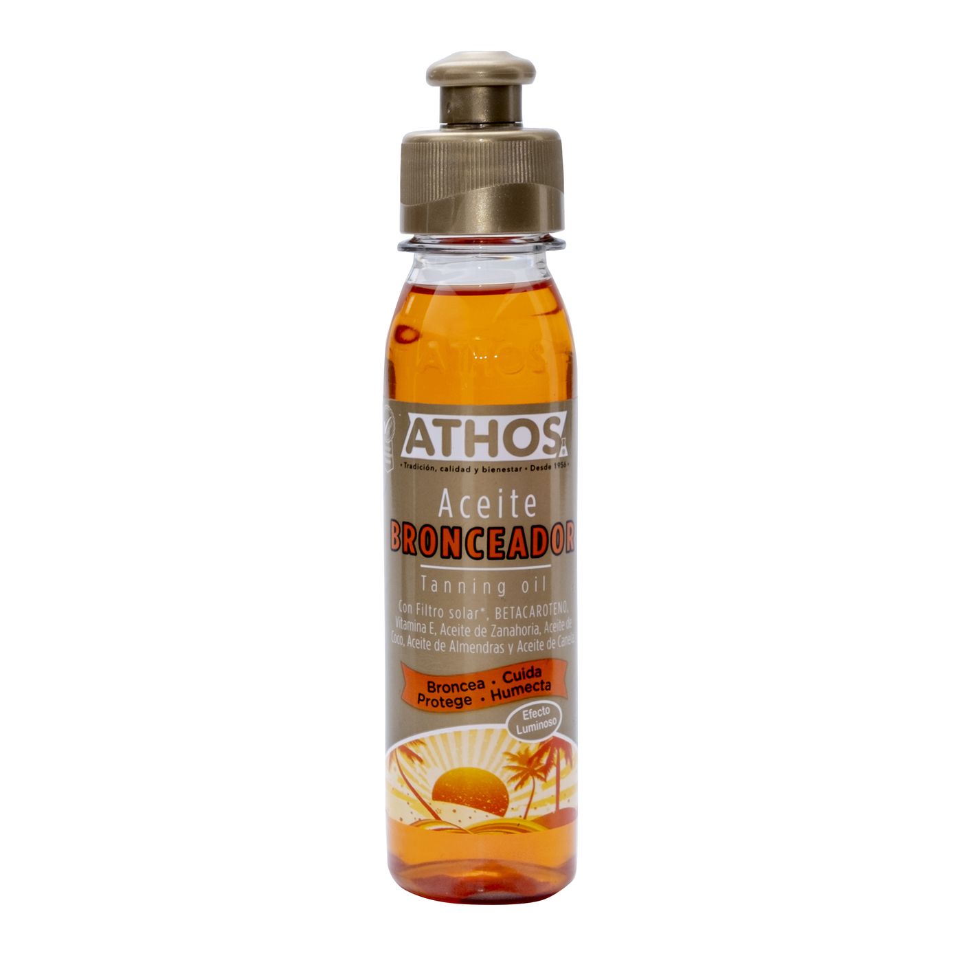 Aceite Corporal Bronceador Athos Frasco X 110 Ml.