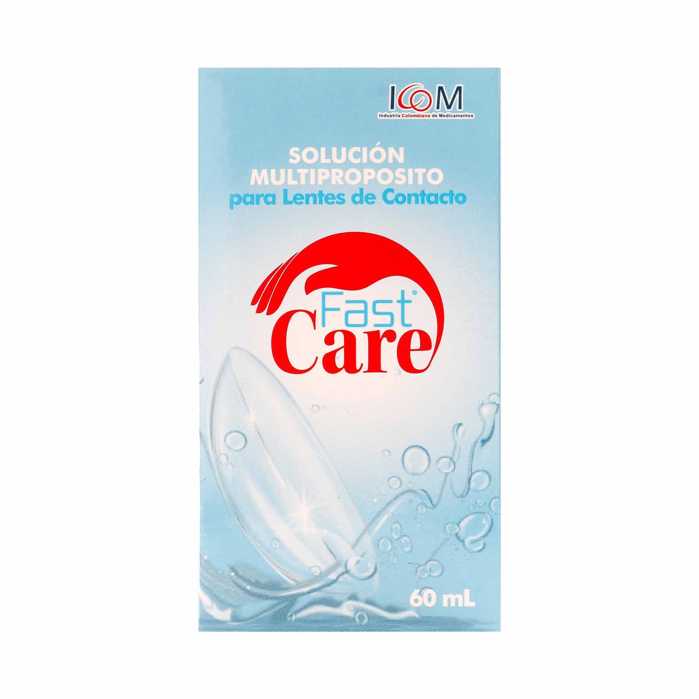 Solución Multipropósito Icom Fast Care Para Lentes De Contacto Caja X 60 Ml.