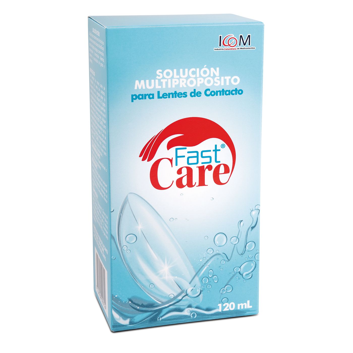 Solución Multipropósito Icom Fast Care Para Lentes De Contacto Caja X 120 Ml.