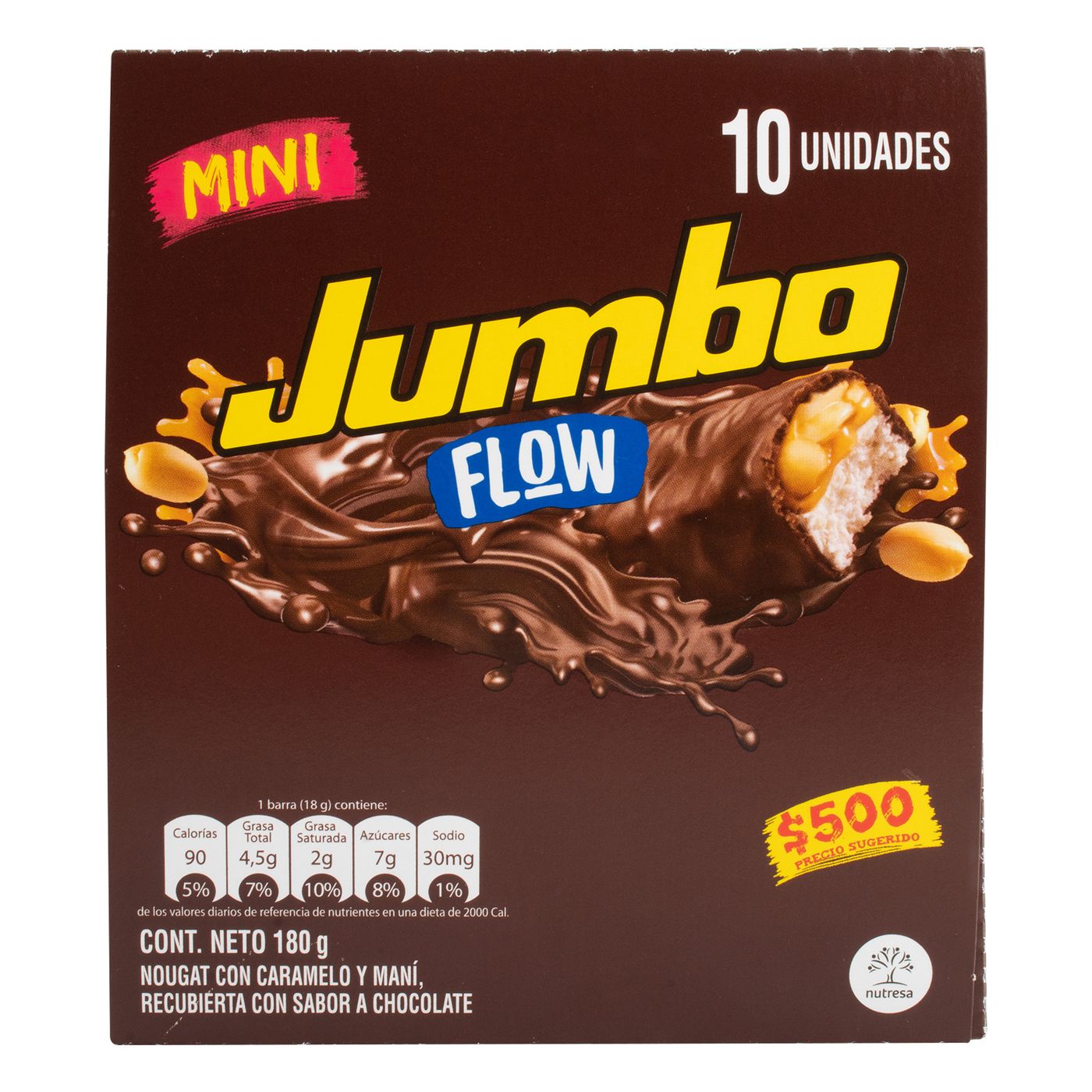 Chocolatina Jumbo Flow Mini Caja x 180 g x 10 Uds