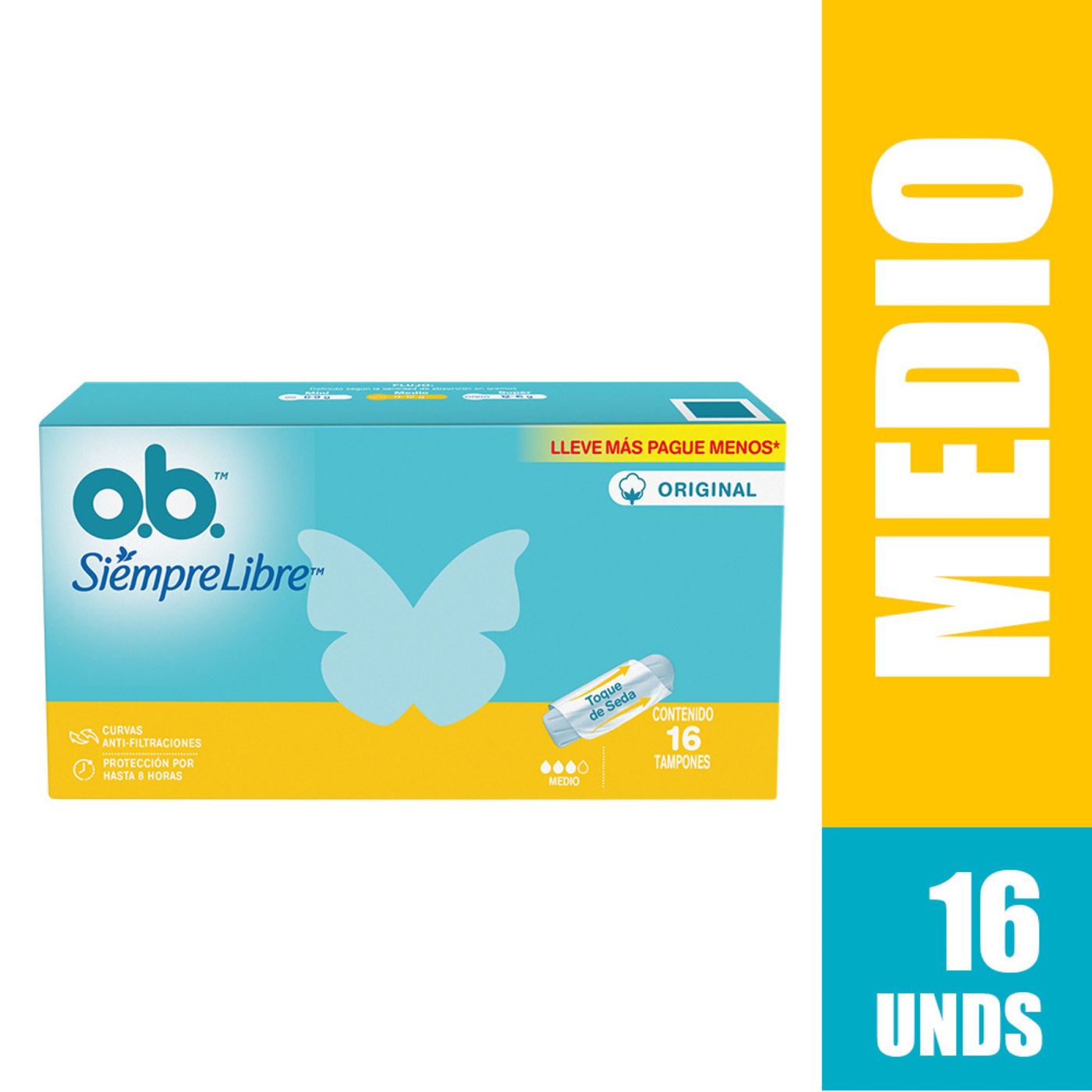 Tampones O.B. Original Medio Caja x 16 Uds.