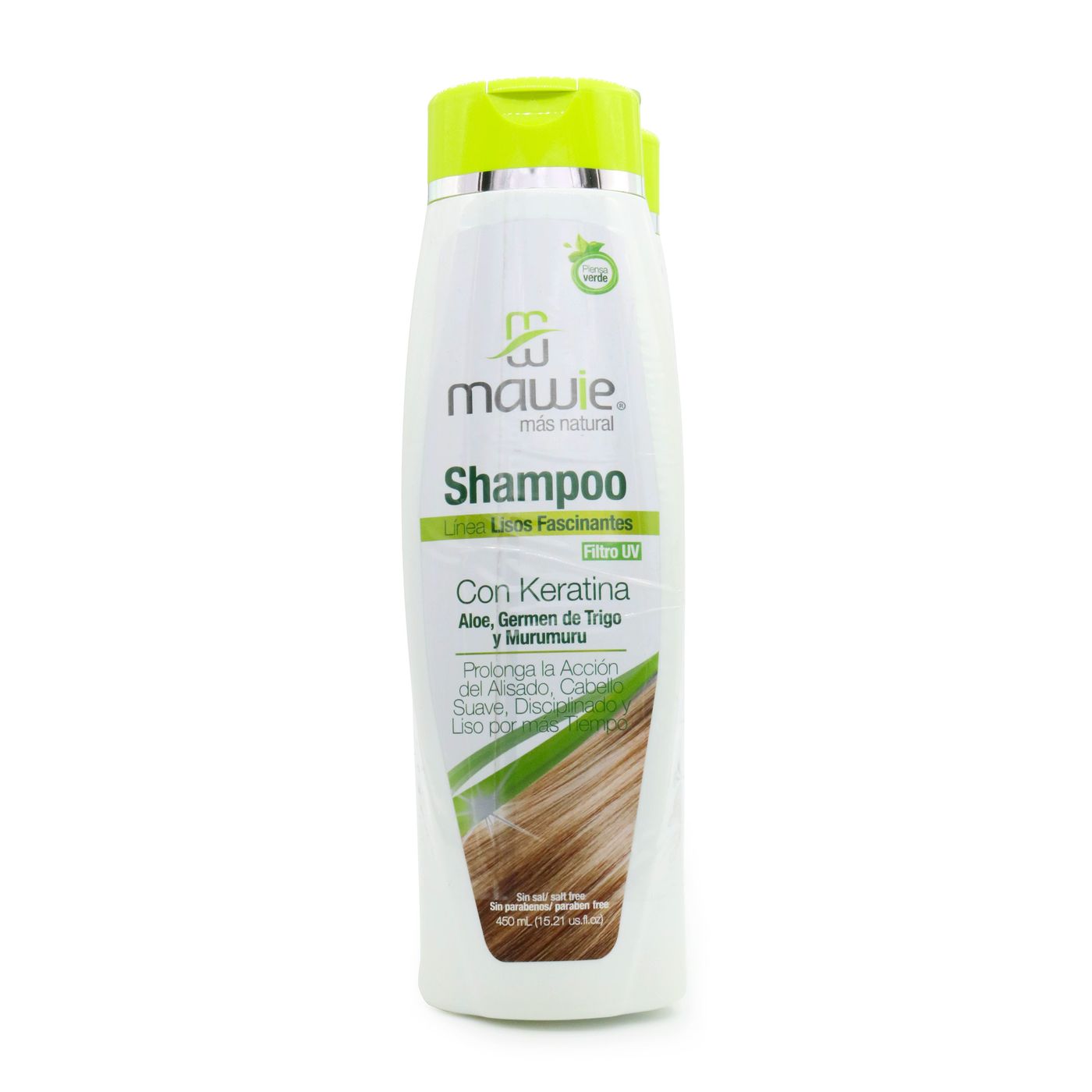 Shampoo Mawie Lisos Fascinantes Keratina Frasco X 450 Ml + Acondicionador Mawie Lisos Fascinantes Keratina Frasco X 450 Ml.