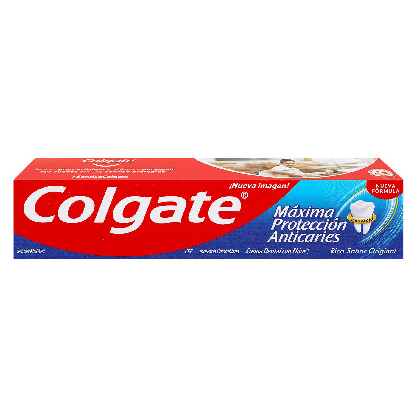 Crema Dental Colgate Máxima Protección Anticaries Menta Caja x 60 mL