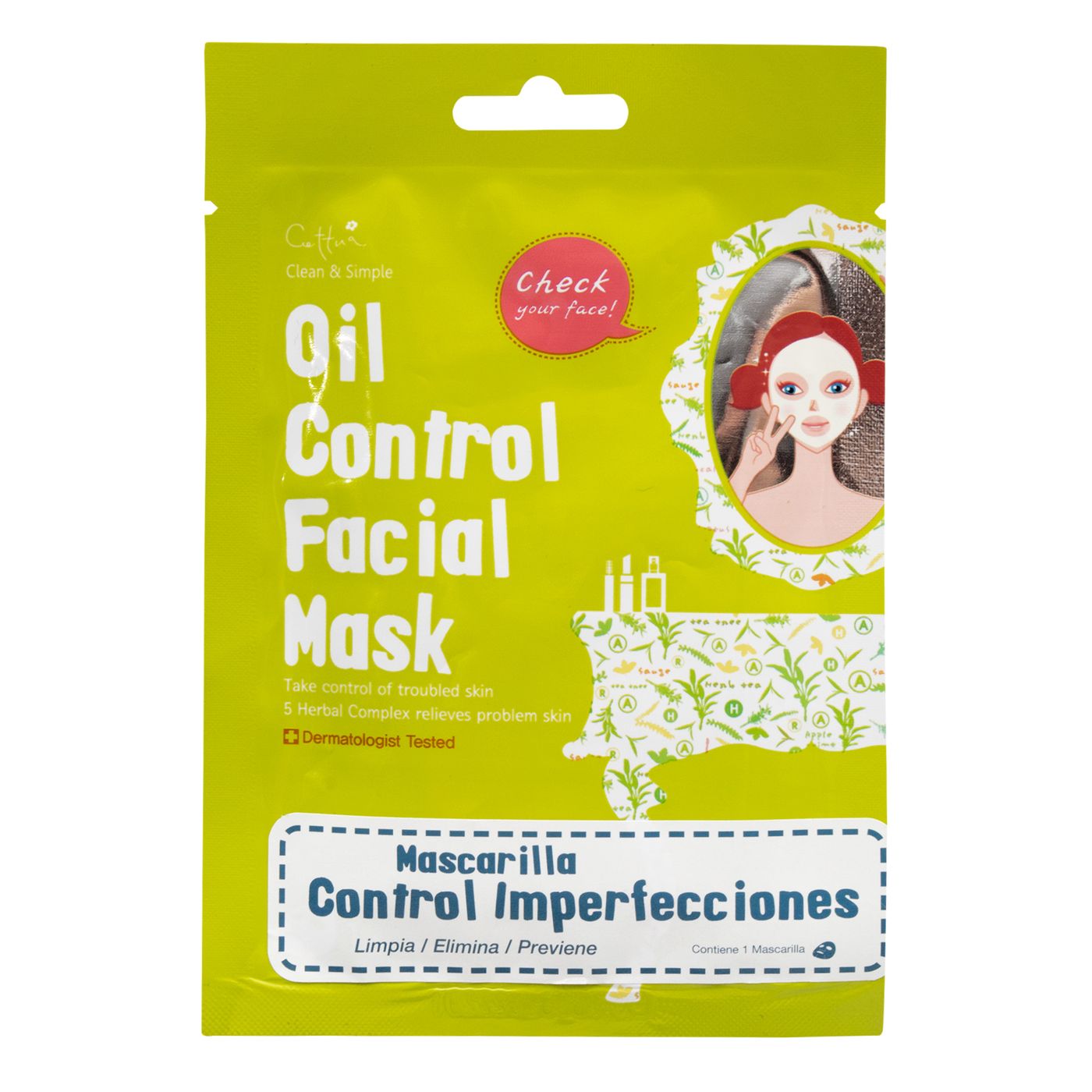 Mascarilla Facial Cettua Control de Imperfecciones Sobre x 1 Ud.