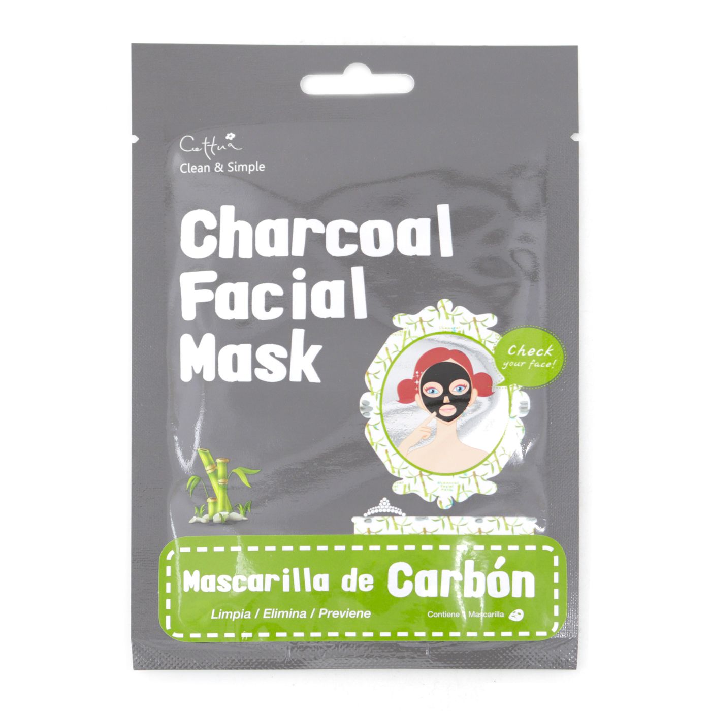 Mascarilla Facial Cettua de Carbón Sobre x 1 Ud