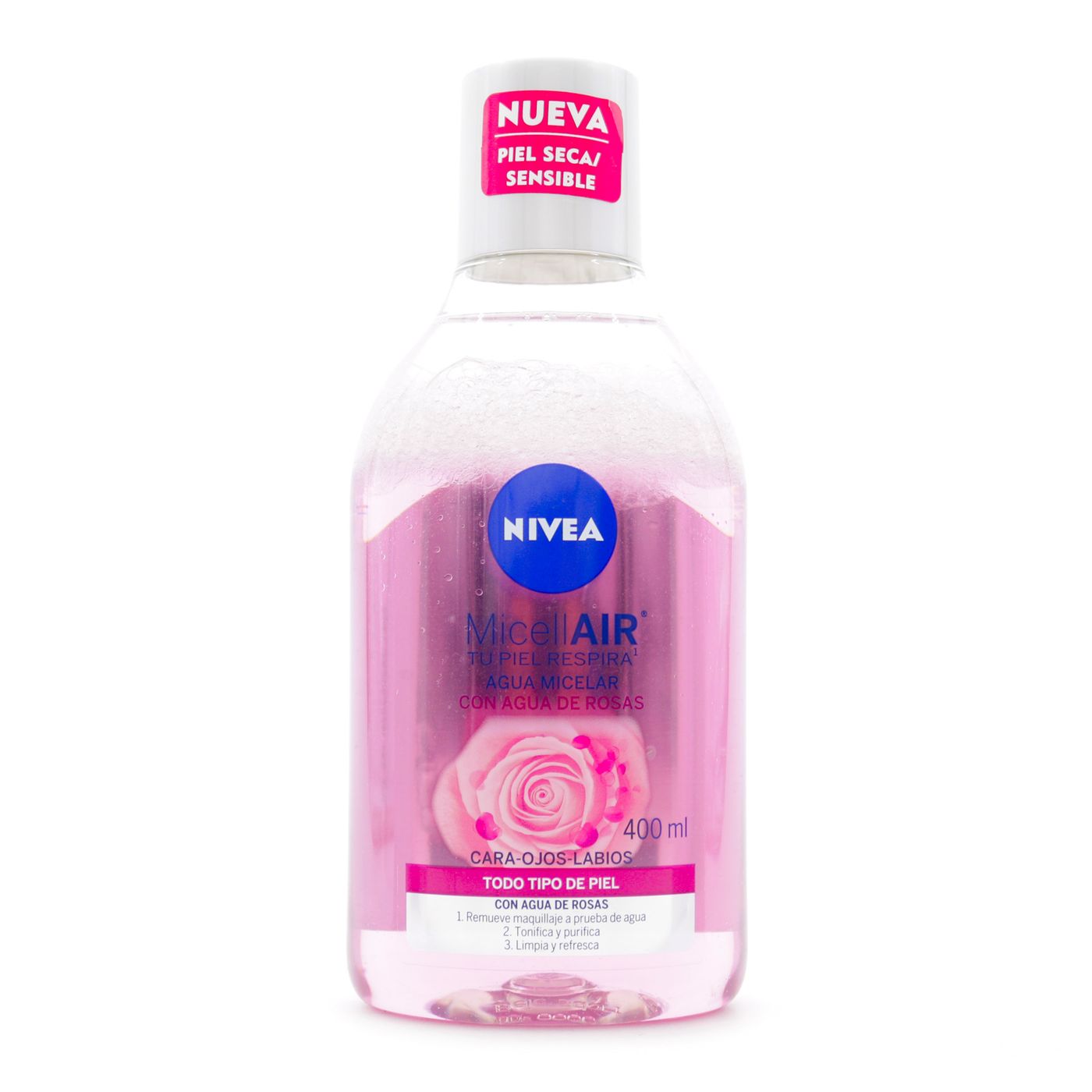 Agua Micelar Nivea Micell Air Agua de Rosas Todo Tipo de Piel Frasco x 400 mL