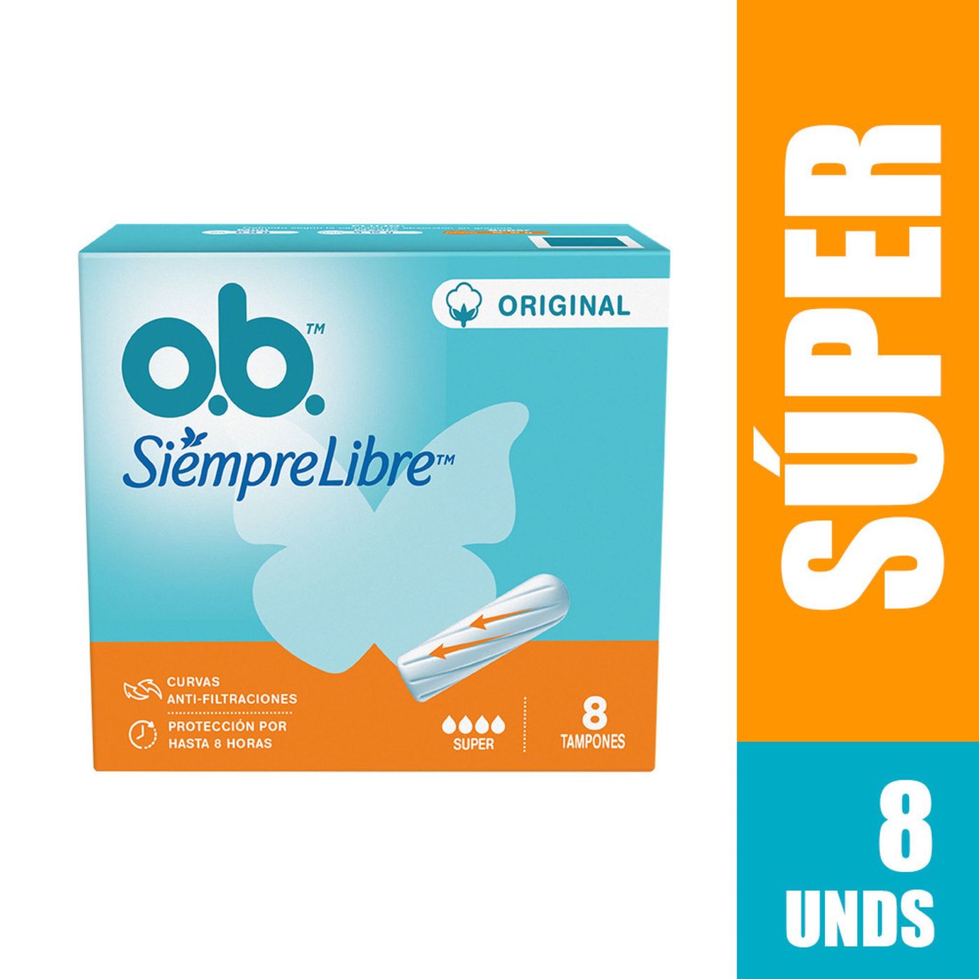 Tampones O.B. Original Súper Caja x 8 Uds.