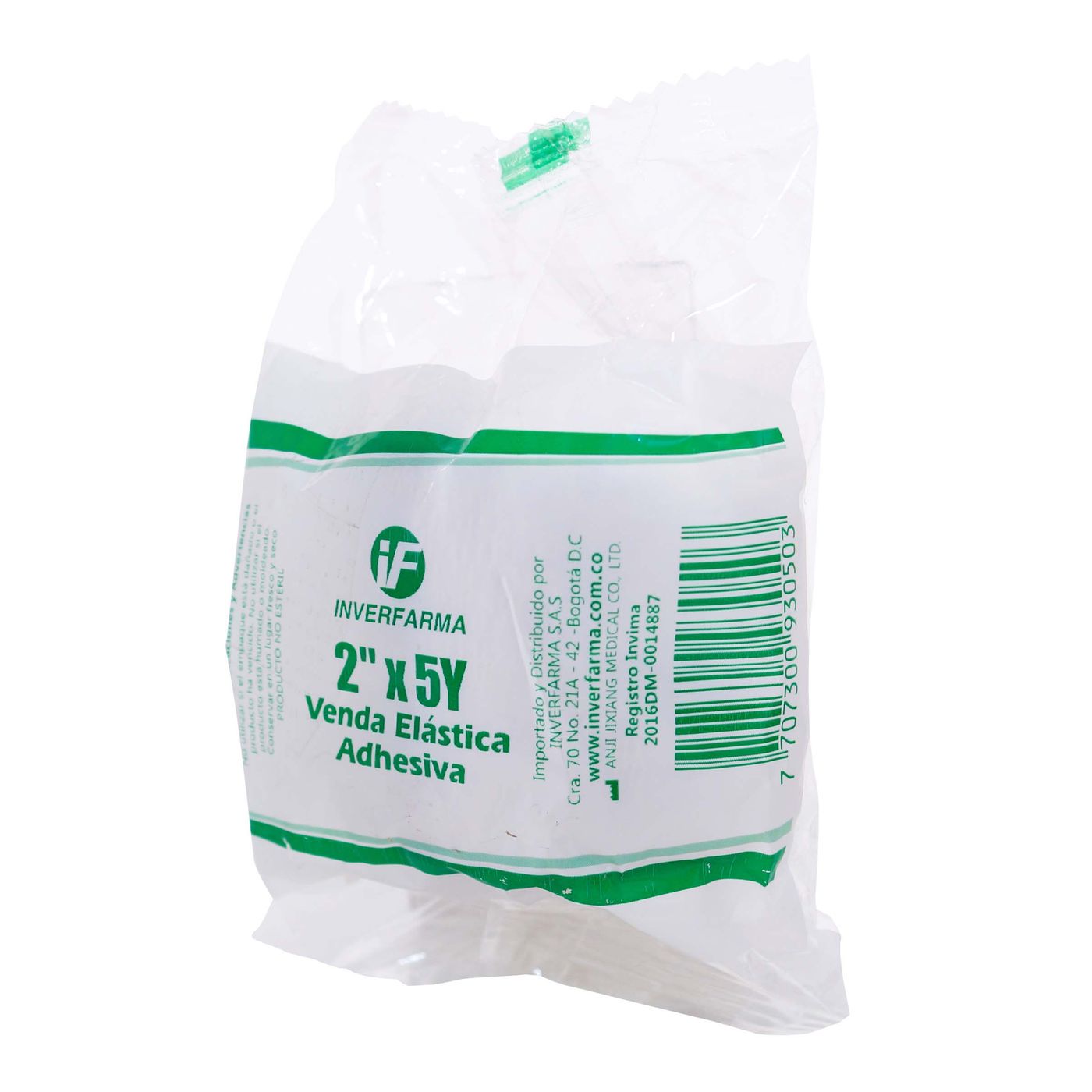 Venda Elástica Adhesiva Inverfarma Piel 2 X 5 Yd X 1 Ud.