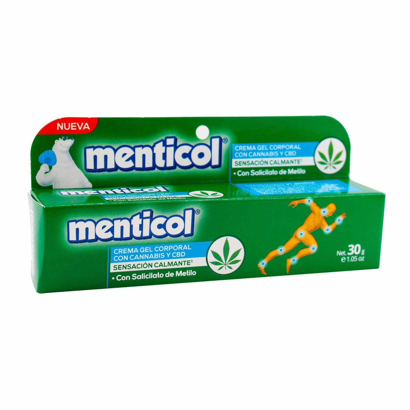 Crema Gel Corporal Menticol Cannabis Y Cbd Sensación Calmante Tubo X 30 G.
