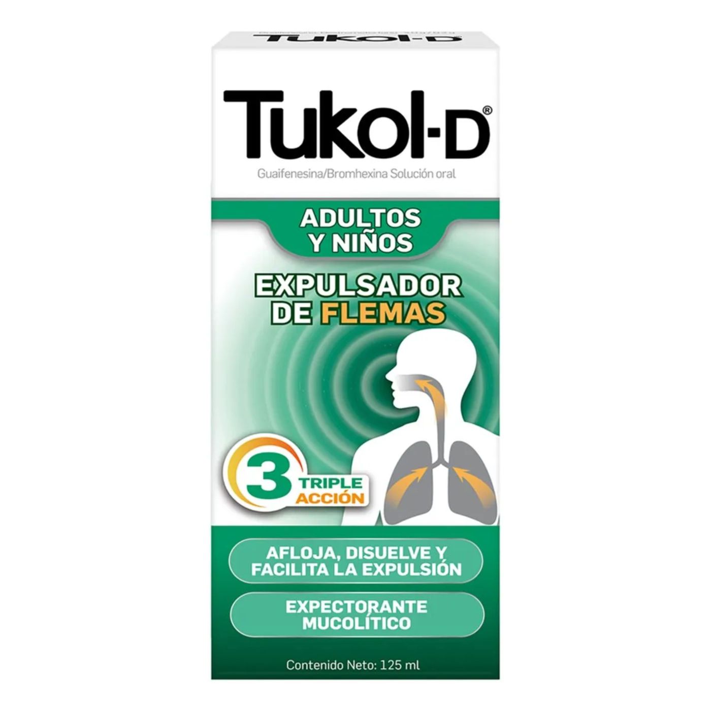 Tukol-D Expectorante Mucolítico Genomma Labs Frasco x 125mL