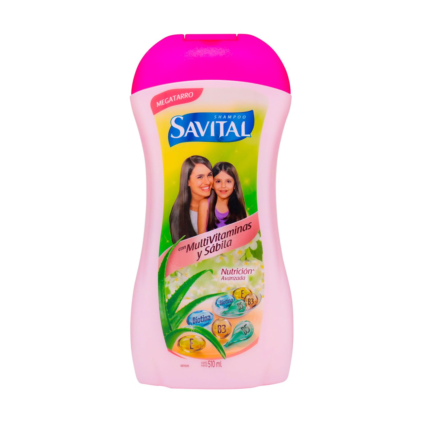 Shampoo Savital Megatarro con Multivitaminas y Sábila Frasco x 510 mL