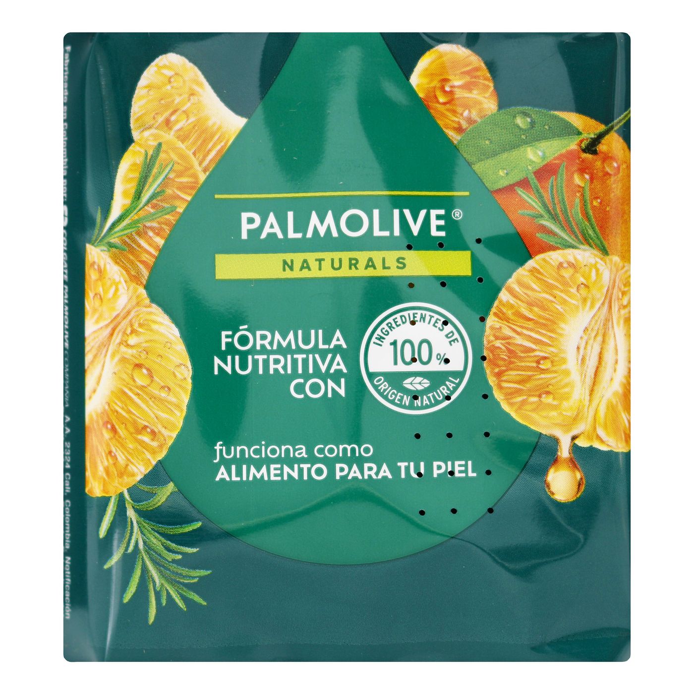 Jabón Palmolive Mandarina y Romero en barra 110g paquete x 3 uds