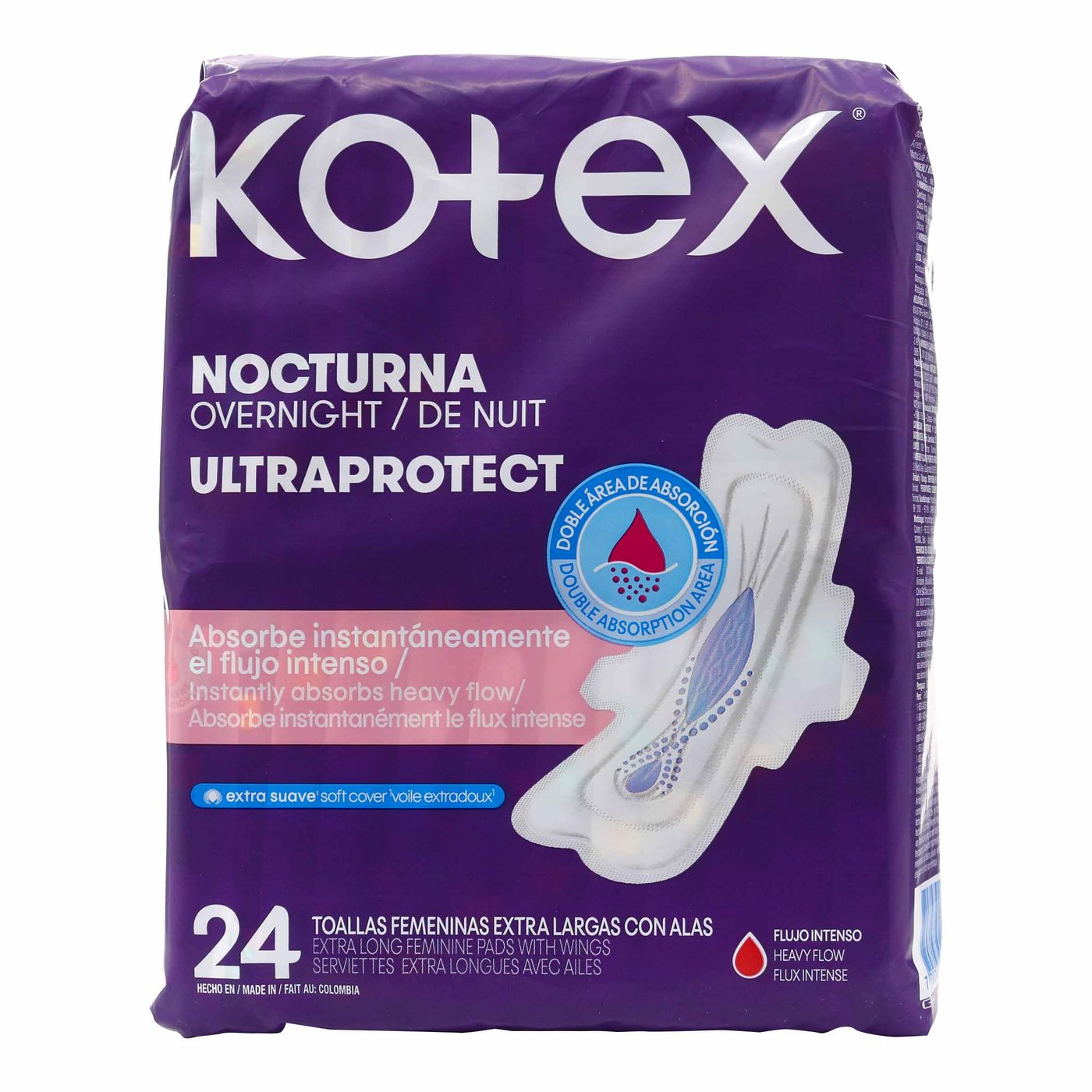 Toallas Nocturna Ultraprotect Kotex 24 Und